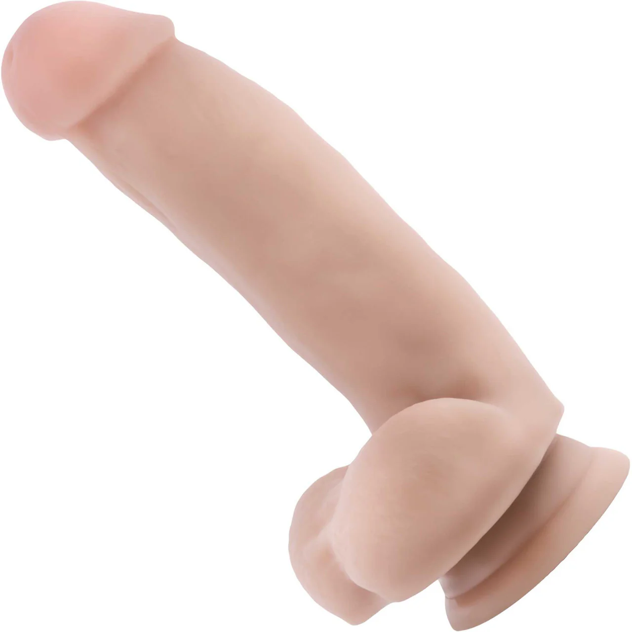 Dr. Skin Dr. Samuel 7" Realistic Posable Silicone Suction Cup Dildo With Balls By Blush - Vanilla - Image 2