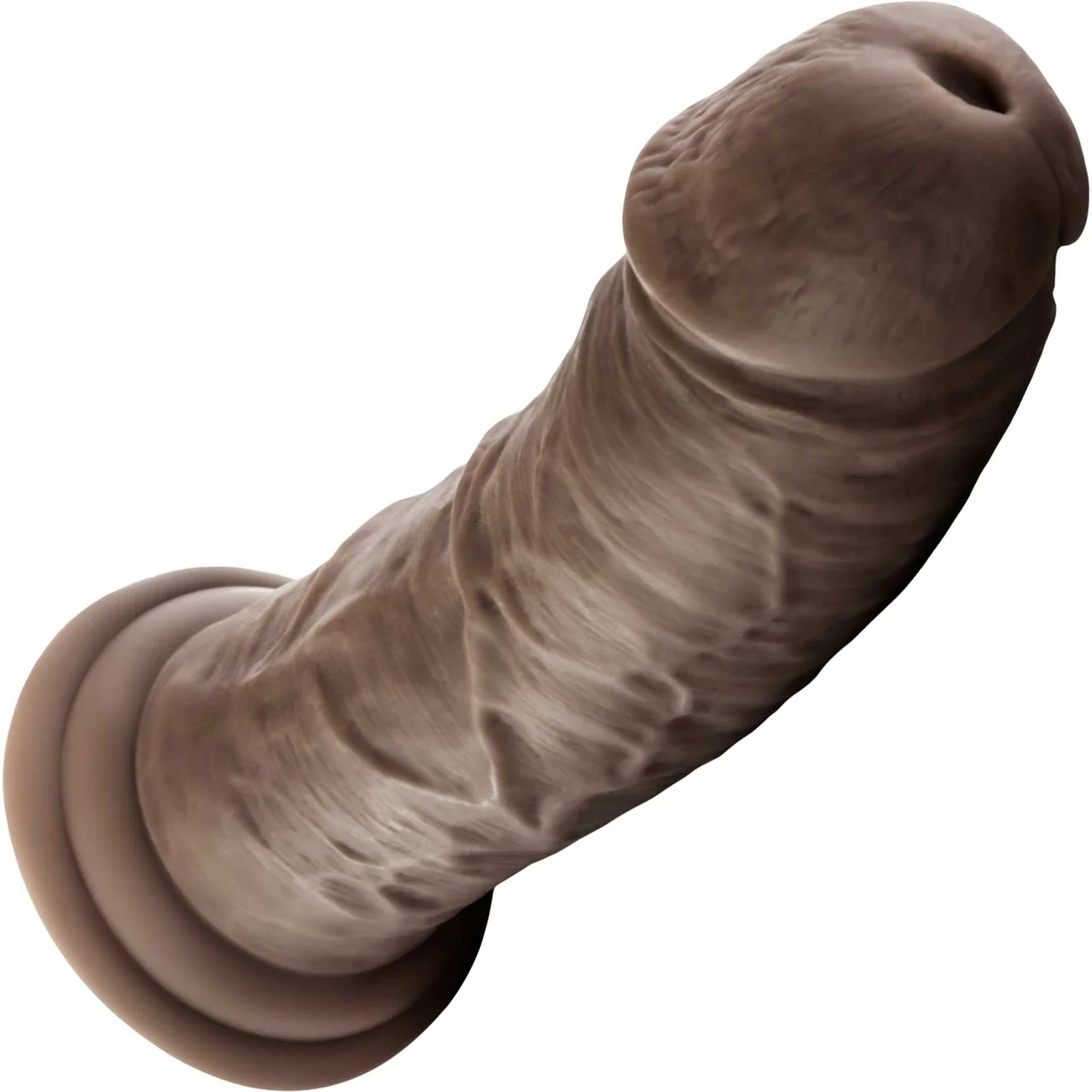 Dr. Skin Dr. Shepherd 8" Realistic Posable Silicone Dildo With Suction Cup By Blush - Chocolate - Image 3