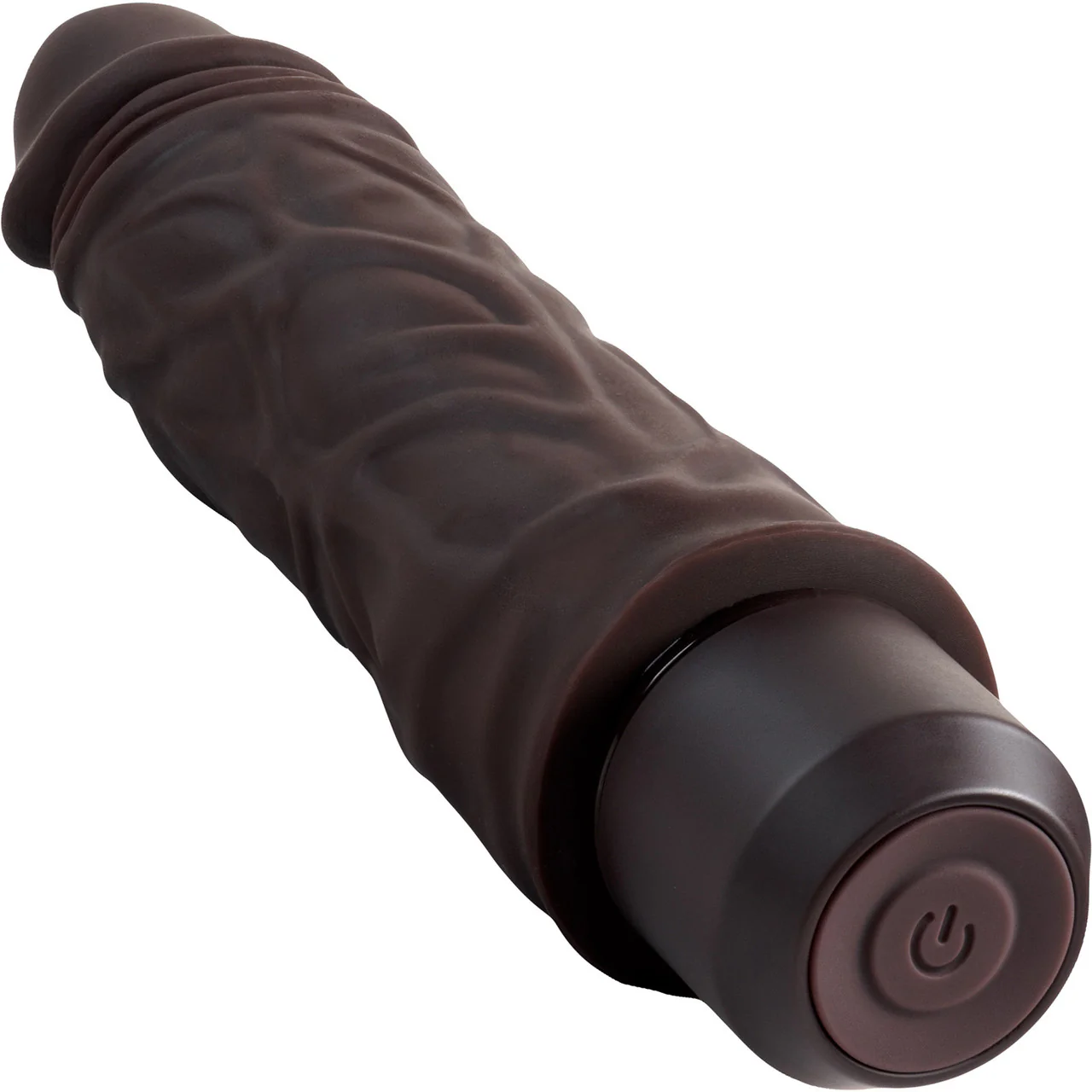 Dr. Skin Silicone Dr. David Waterproof Vibrating 8" Dildo By Blush - Chocolate - Image 6
