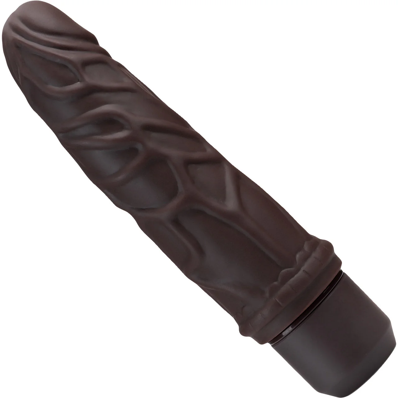 Dr. Skin Silicone Dr. Robert Waterproof Vibrating 7" Dildo By Blush - Chocolate - Image 3