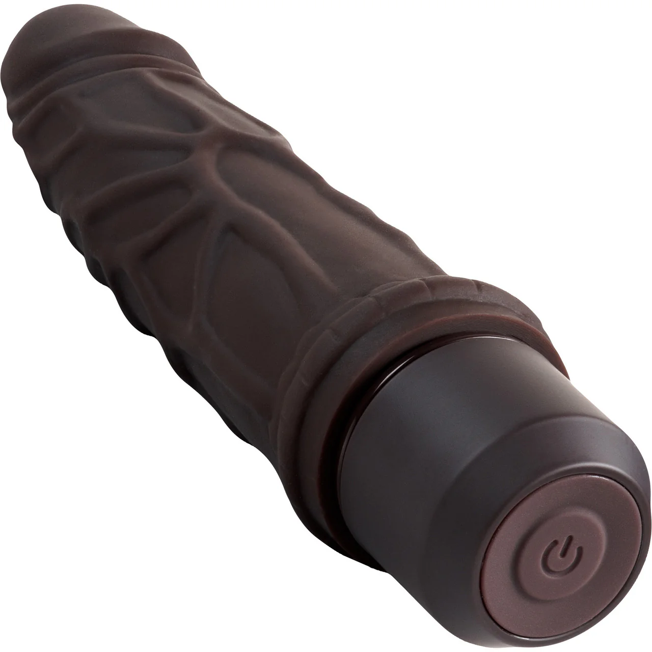 Dr. Skin Silicone Dr. Robert Waterproof Vibrating 7" Dildo By Blush - Chocolate - Image 5