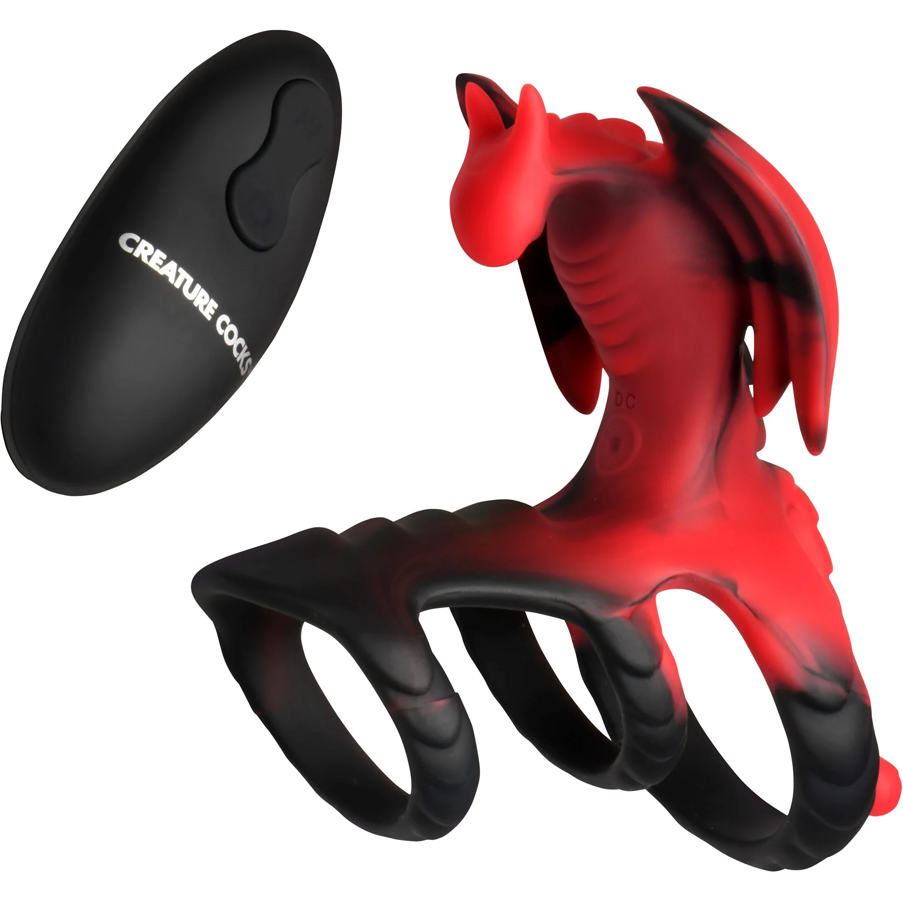 Dragon Flight Vibrating Silicone Cock Ring With Remote By Creature Cocks - Image 4