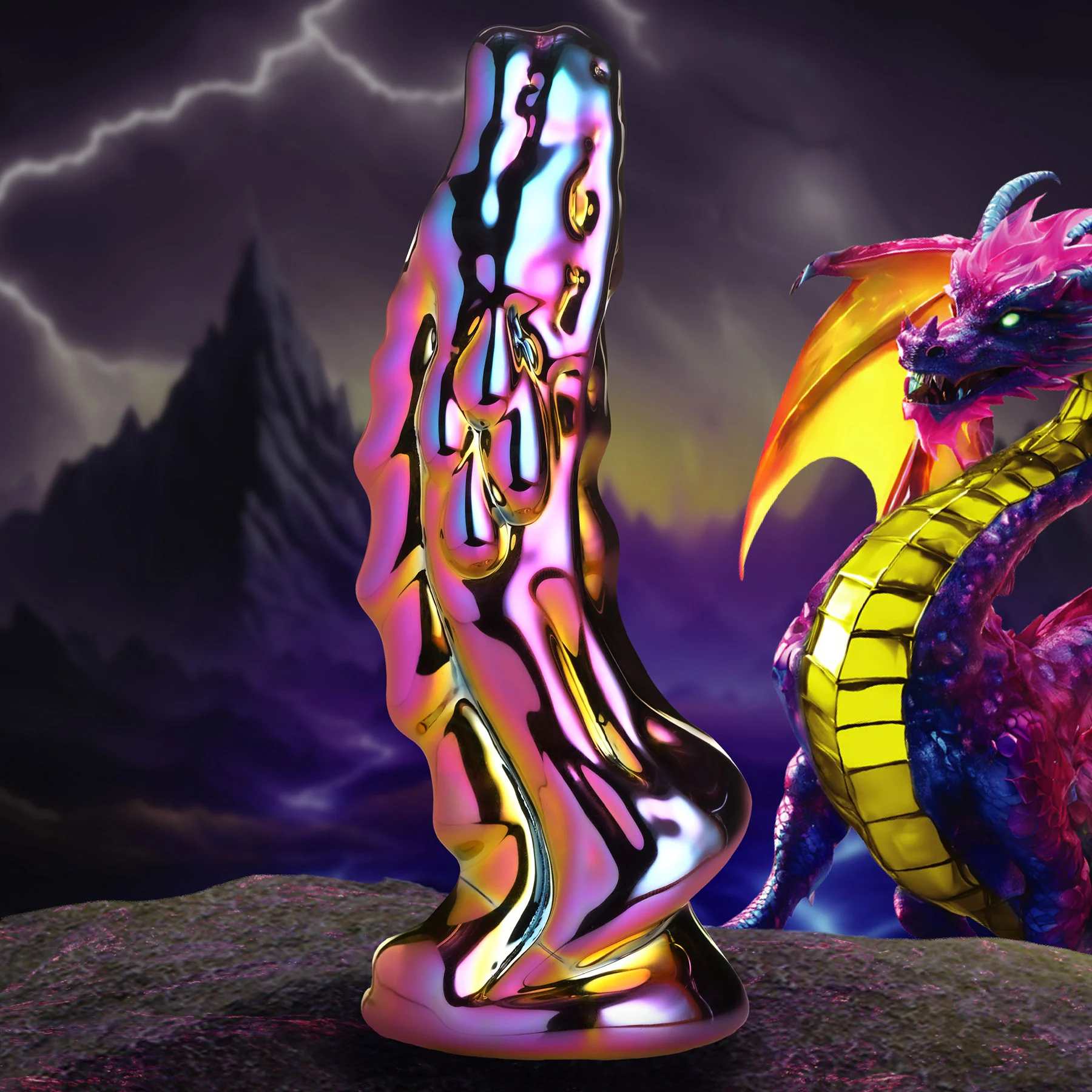 Dragon Glass 6" Glass Dildo By Creature Cocks - Image 11