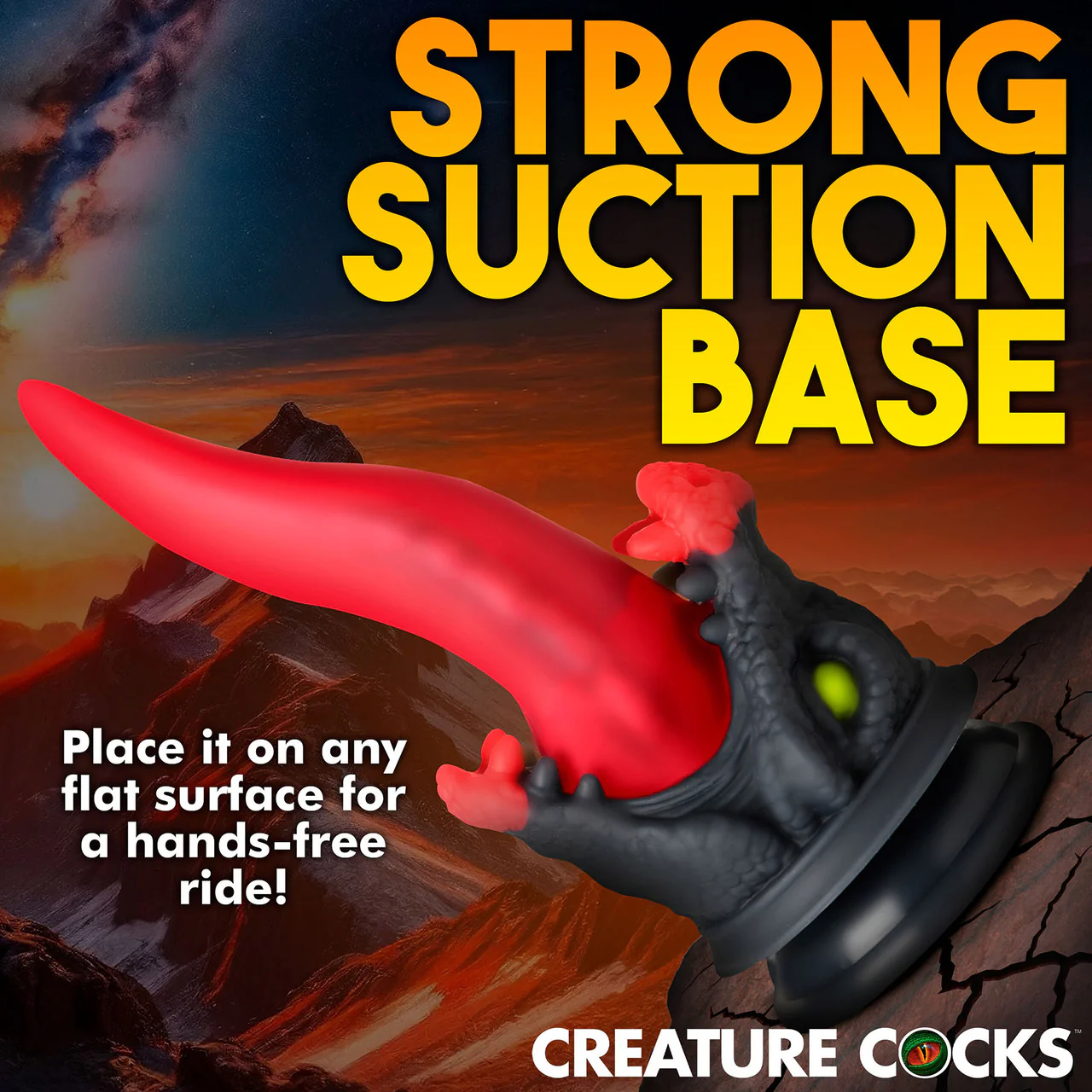 Dragon Roar 8.5" Silicone Suction Cup Dildo By Creature Cocks - Image 9