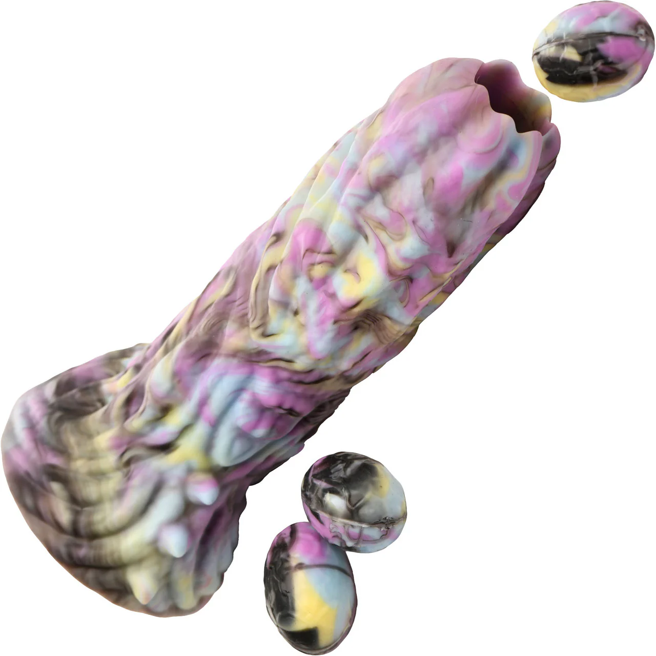Dragon Spawn 7.25" Silicone Ovipositor Dildo With Eggs By Creature Cocks - Image 3