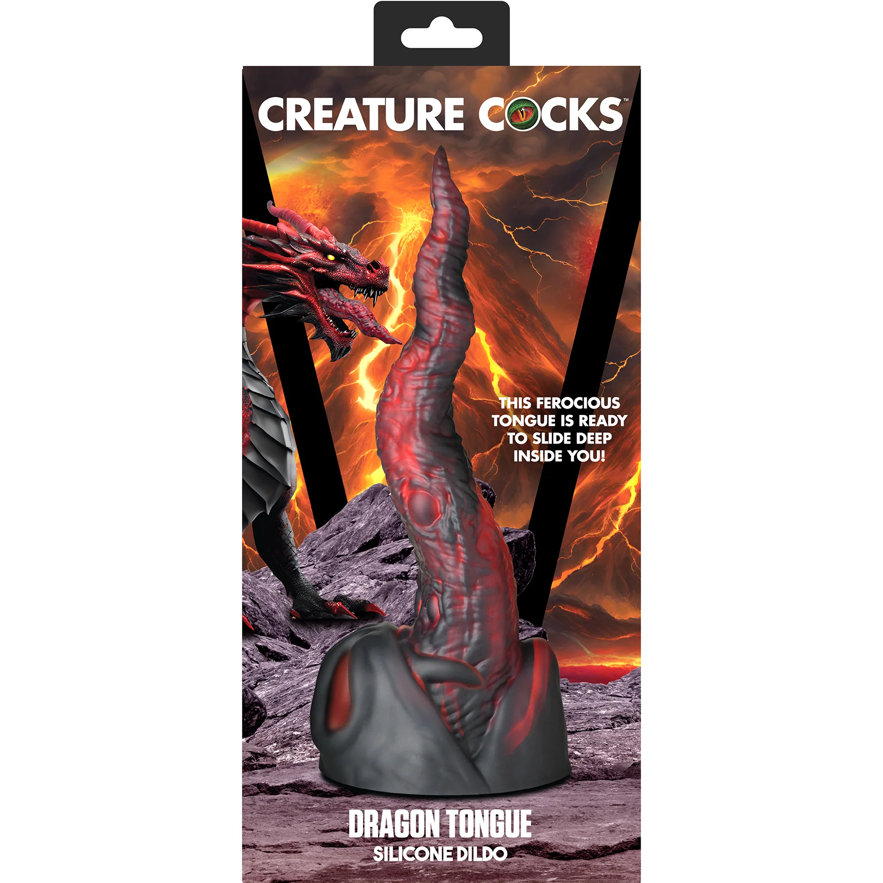Dragon Tongue 9.6" Silicone Suction Cup Dildo By Creature Cocks - Image 14