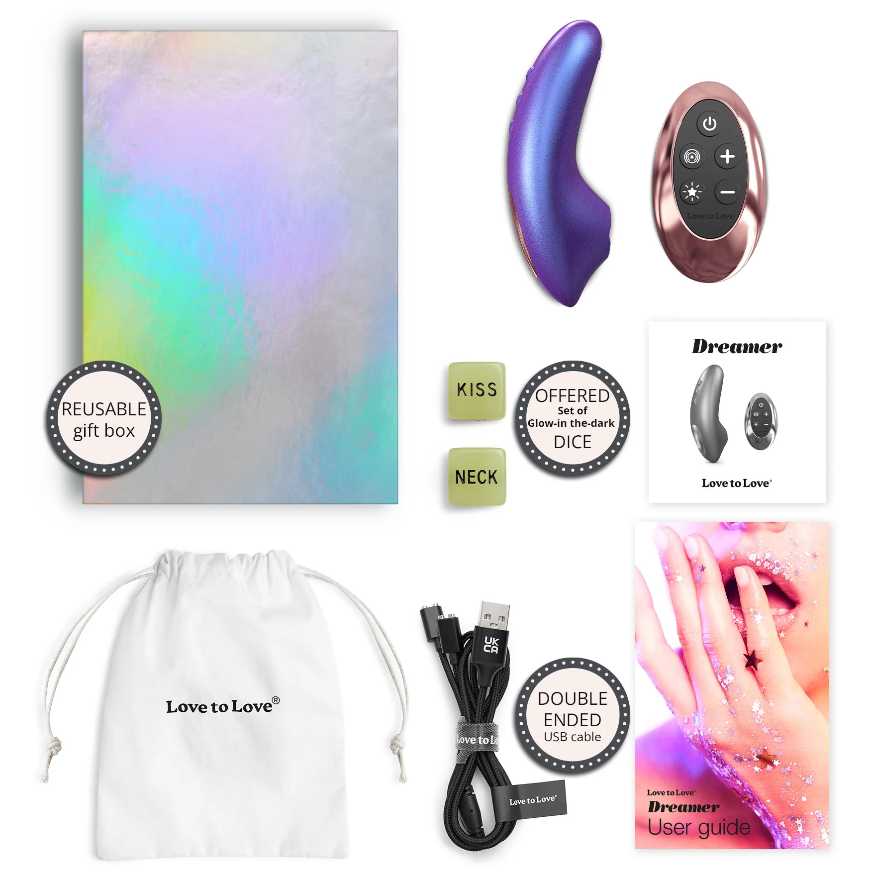 Dreamer Rechargeable Silicone Clitoral Flapping Stimulator With Remote By Love To Love - Image 7