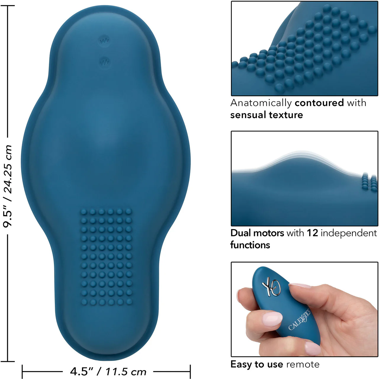 Dual Rider Bump & Grind Silicone Rechargeable Grinding Vibrator With Remote By CalExotics - Image 17