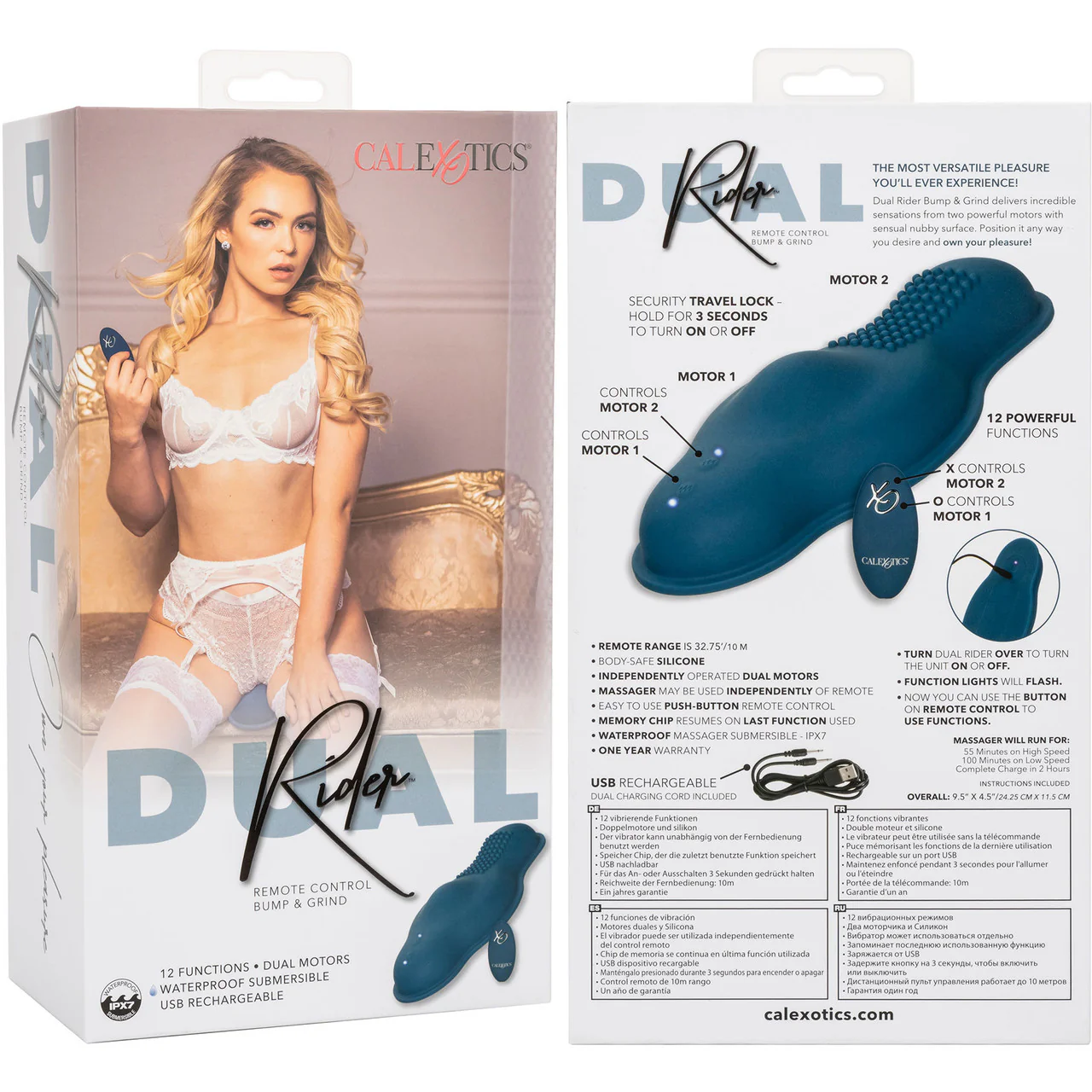 Dual Rider Bump & Grind Silicone Rechargeable Grinding Vibrator With Remote By CalExotics - Image 18