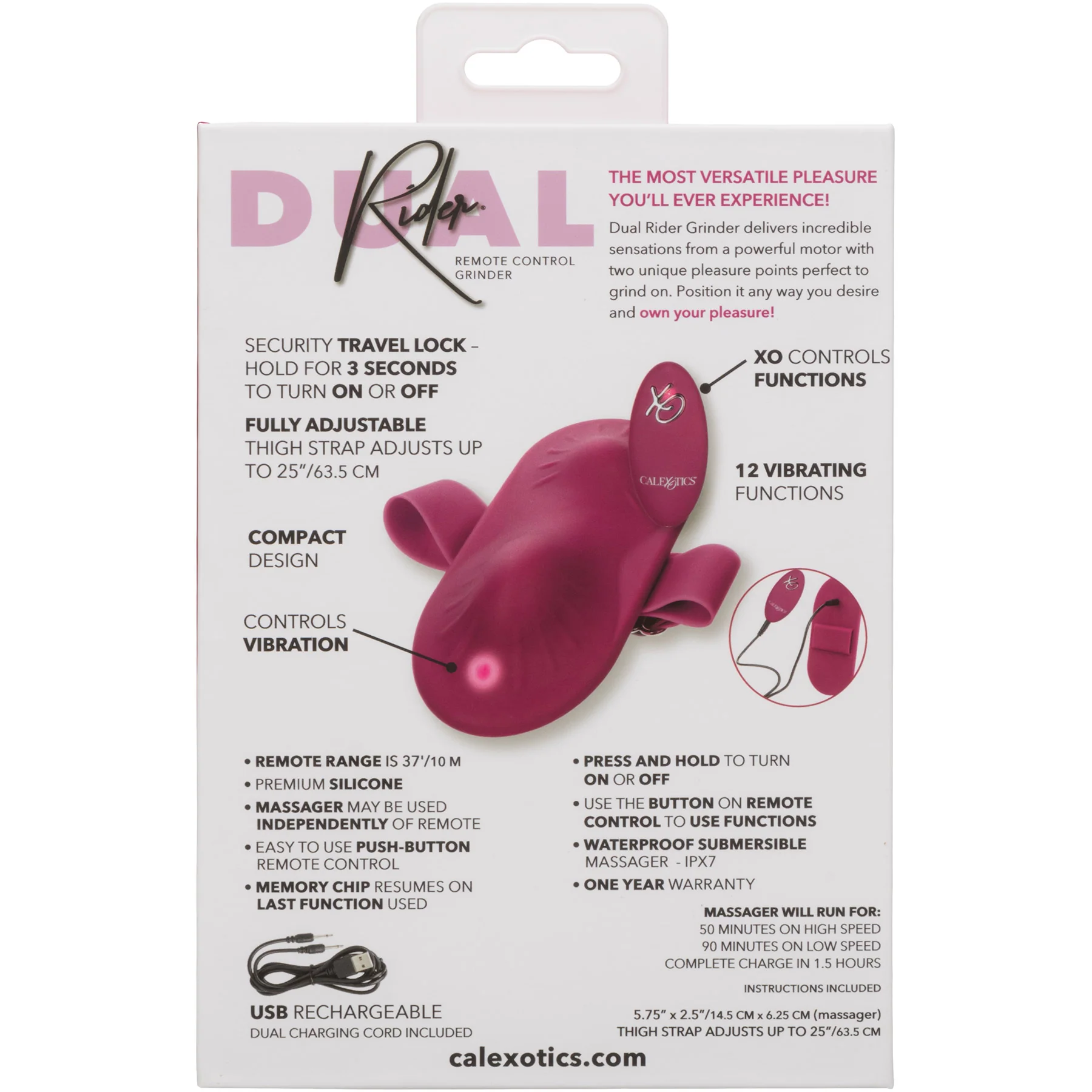 Dual Rider® Remote Control Grinder Rechargeable Silicone Vibrator By CalExotics - Image 12