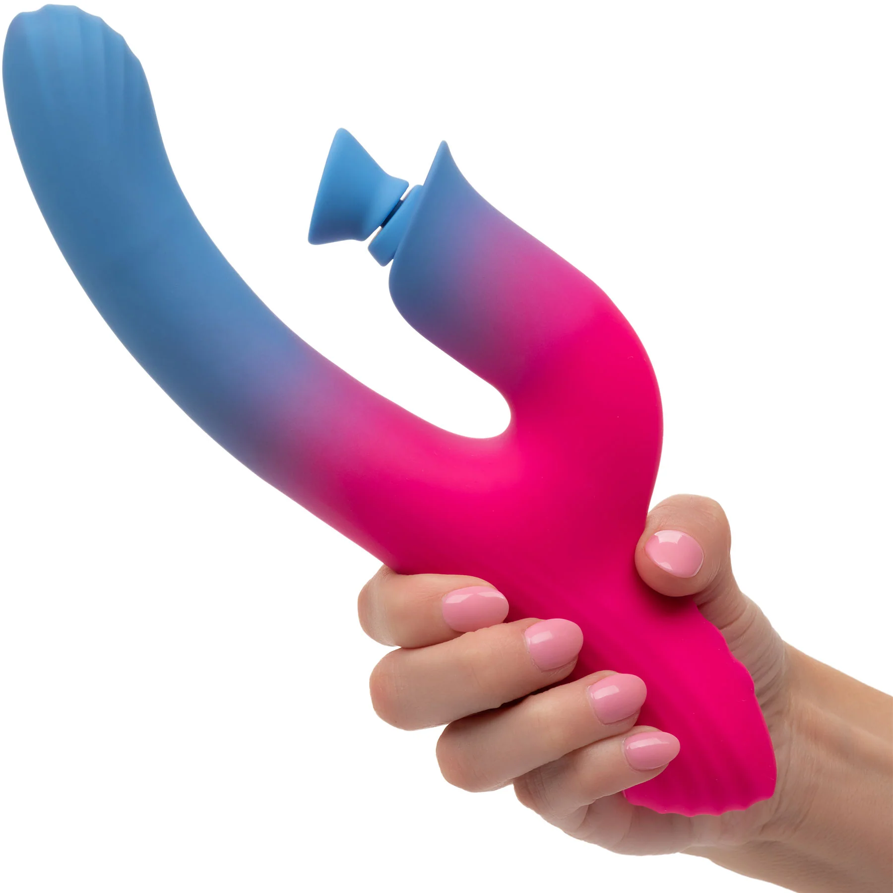 Elation™ Rechargeable Silicone Dual Stimulator With Suction By CalExotics - Image 5