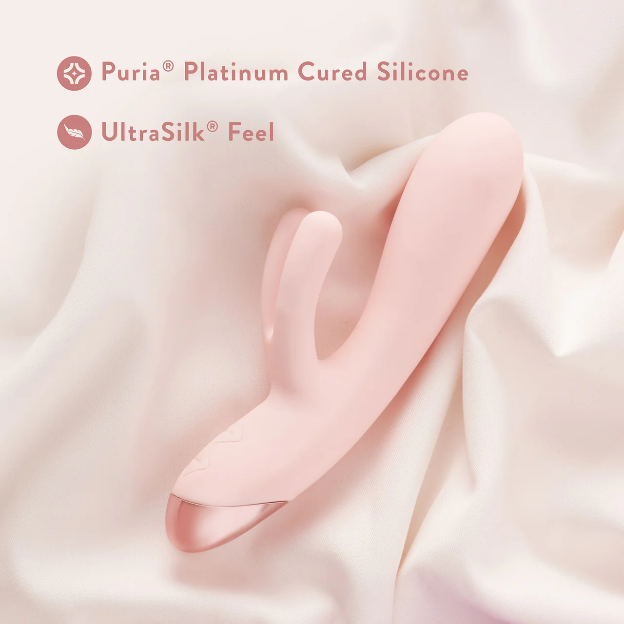 Elora Rechargeable Waterproof Silicone Rabbit Style Dual Stimulation Vibrator By Blush - Pink - Image 6
