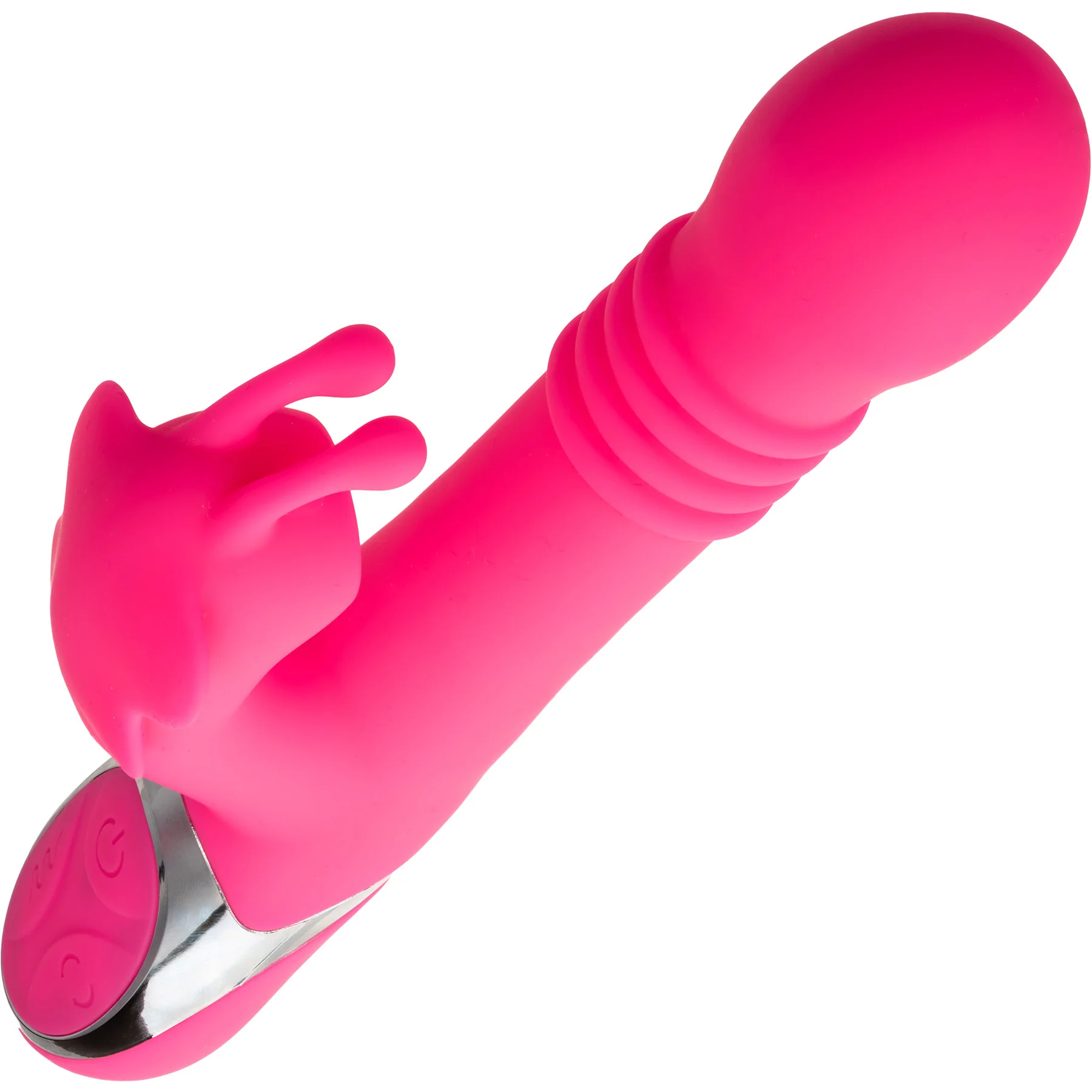 Enchanted Kissing Butterfly Thrusting & Rotating Vibrator With Clitoral Stimulator By CalExotics - Image 4