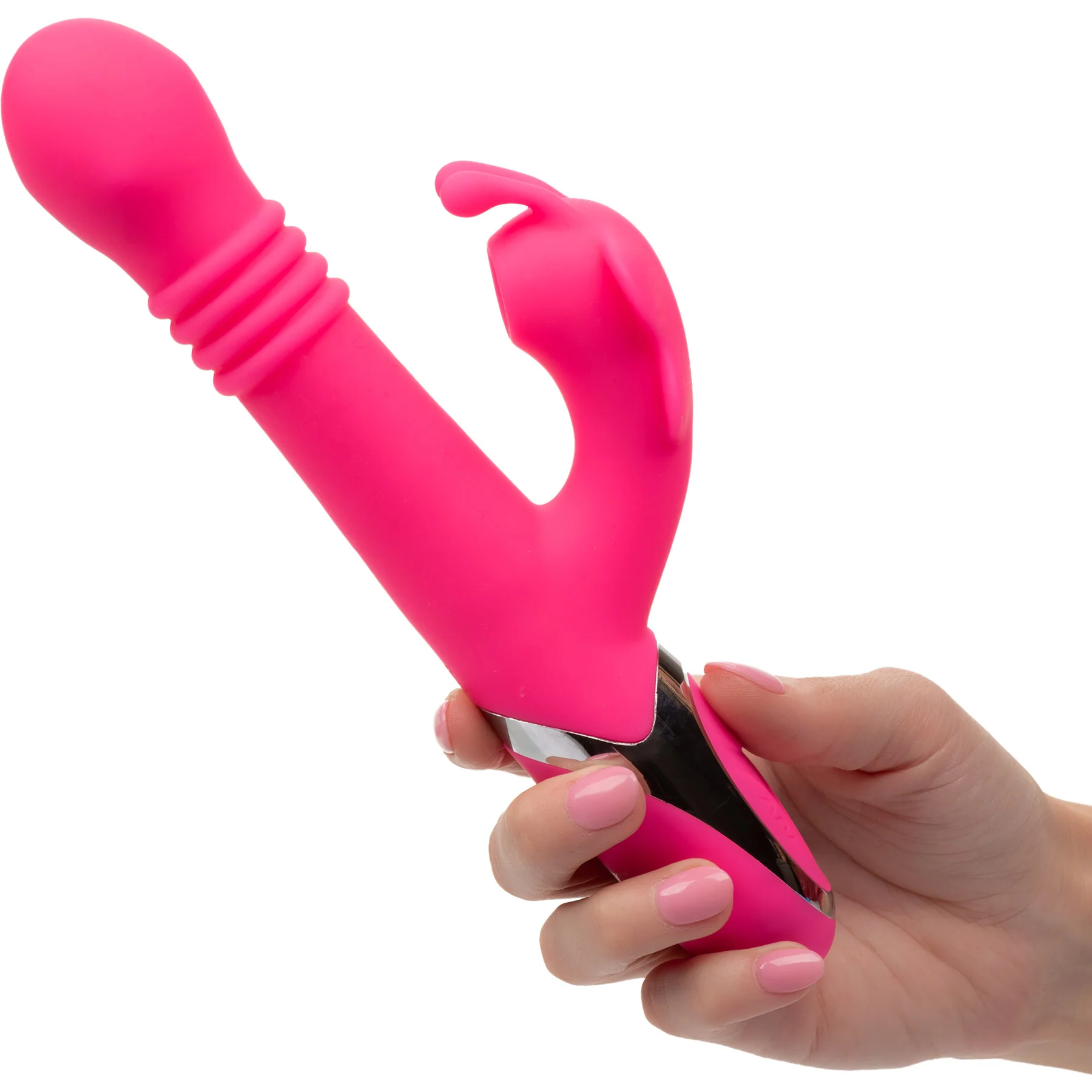 Enchanted Kissing Butterfly Thrusting & Rotating Vibrator With Clitoral Stimulator By CalExotics - Image 5