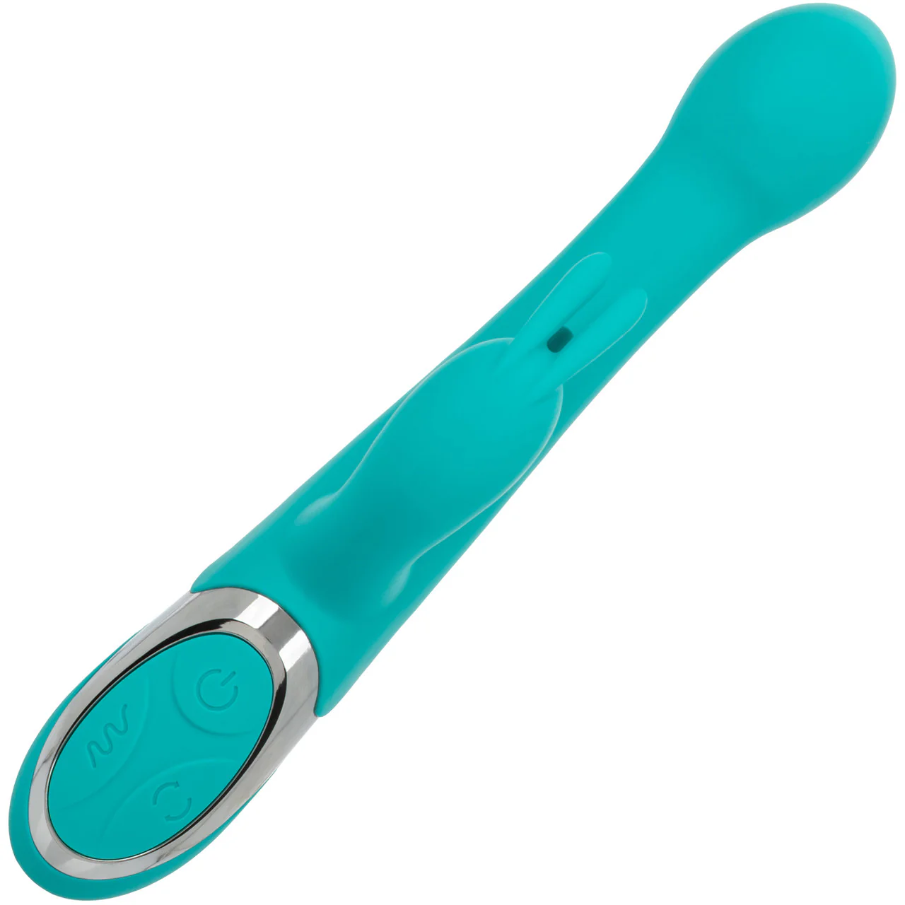 Enchanted Oscillate Rechargeable Silicone Dual Stimulation Vibrator With Thrusting, Rotating Beaded Head By CalExotics - Image 3