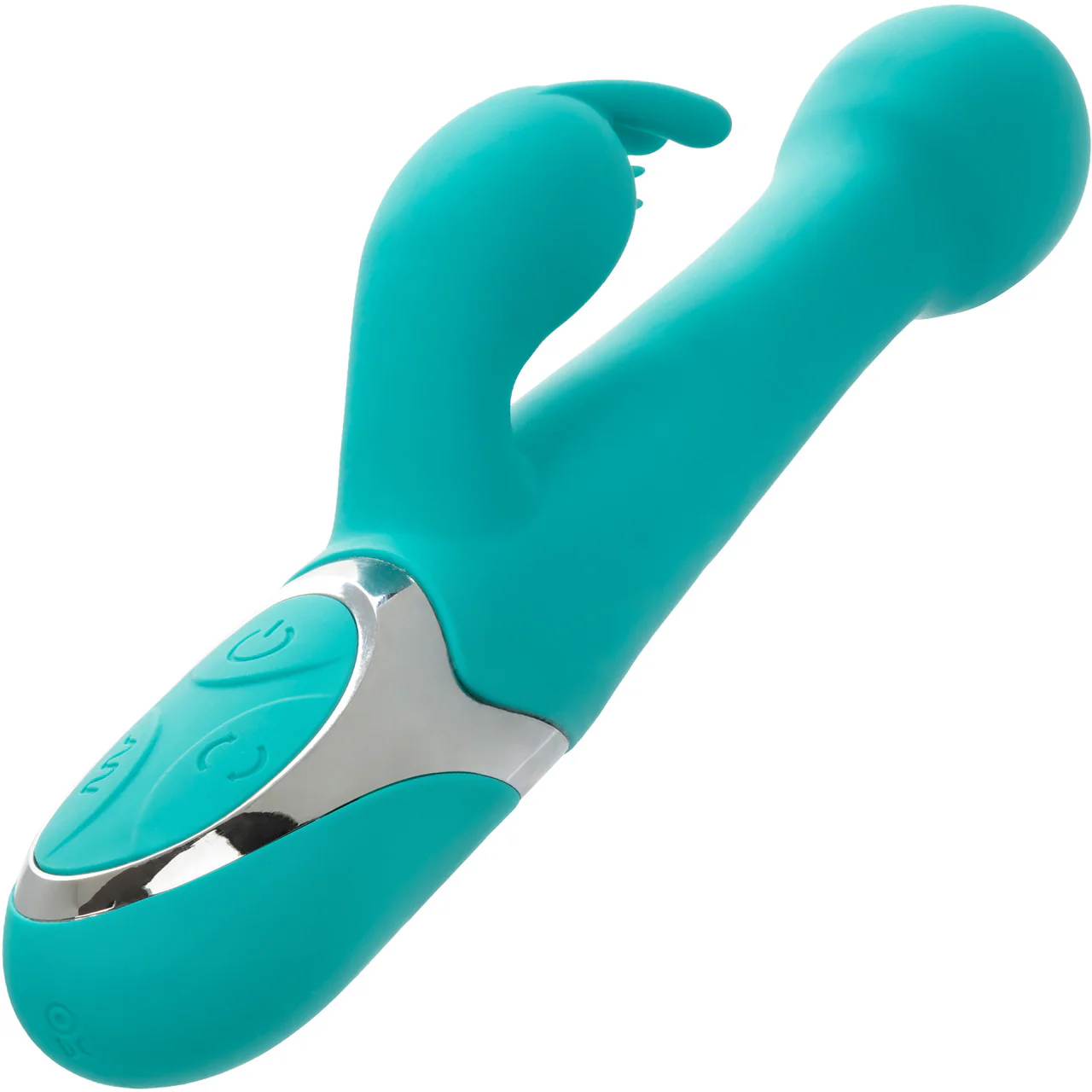 Enchanted Oscillate Rechargeable Silicone Dual Stimulation Vibrator With Thrusting, Rotating Beaded Head By CalExotics - Image 5