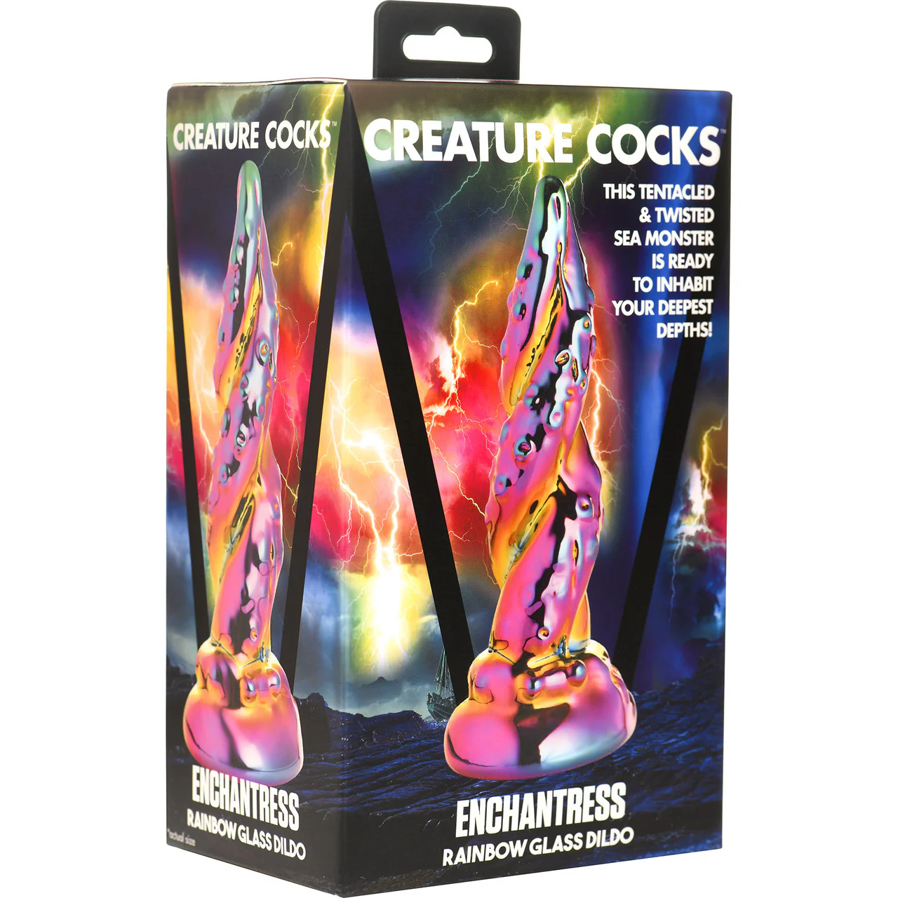 Enchantress 6.25" Rainbow Glass Dildo By Creature Cocks - Image 12