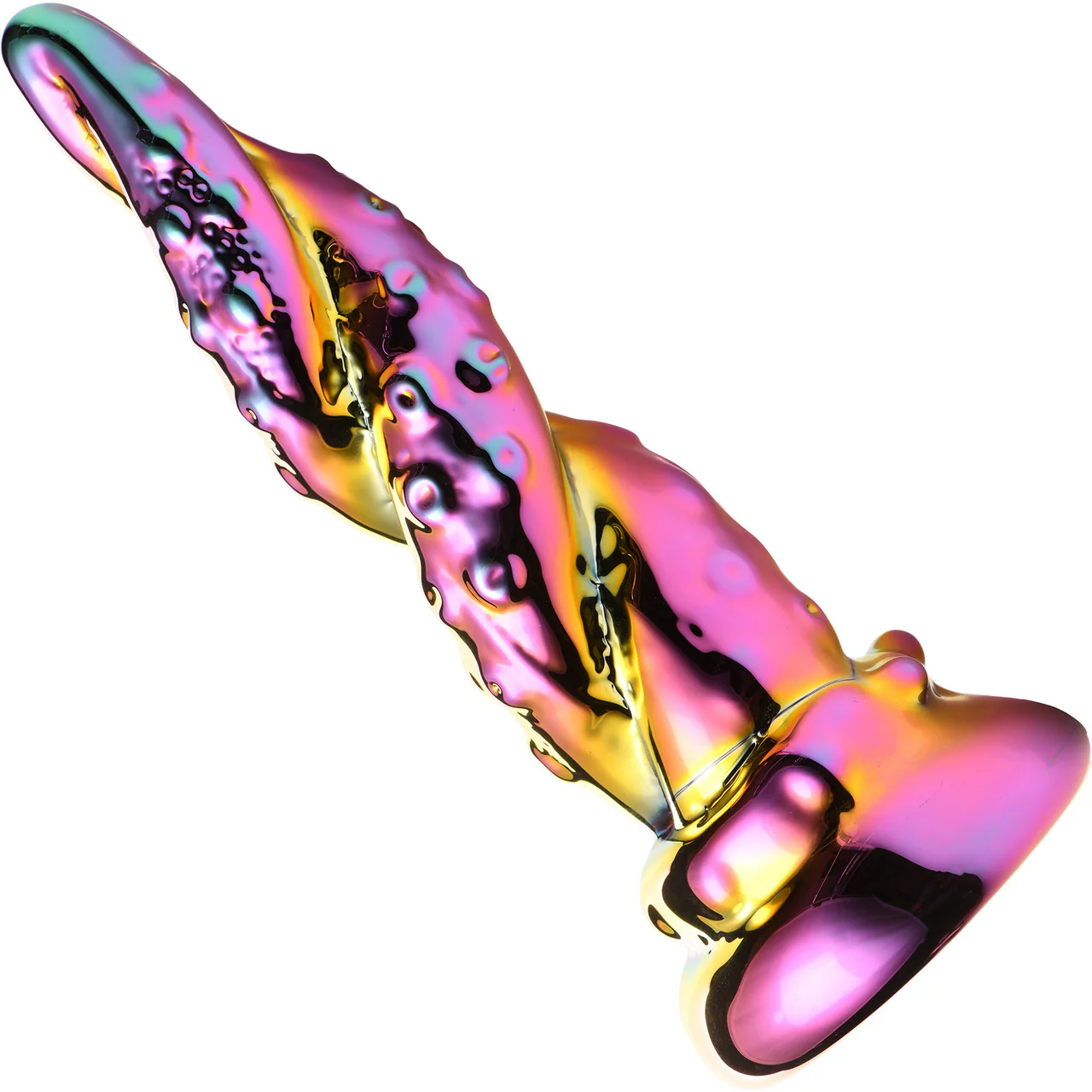 Enchantress 6.25" Rainbow Glass Dildo By Creature Cocks - Image 2