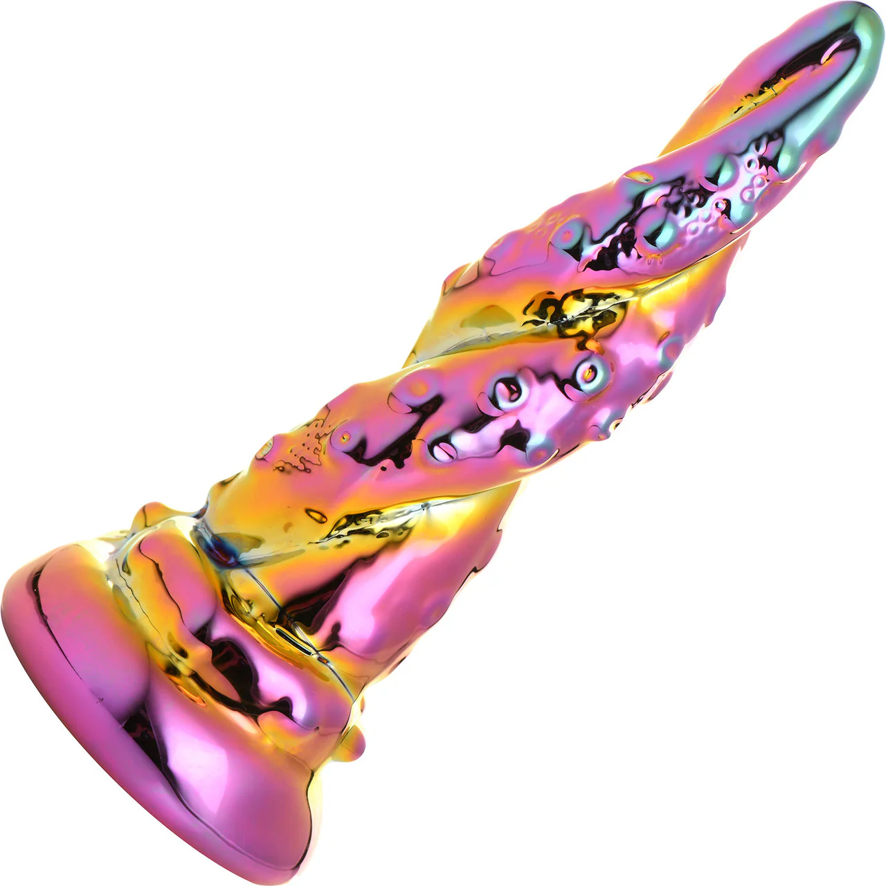 Enchantress 6.25" Rainbow Glass Dildo By Creature Cocks - Image 3