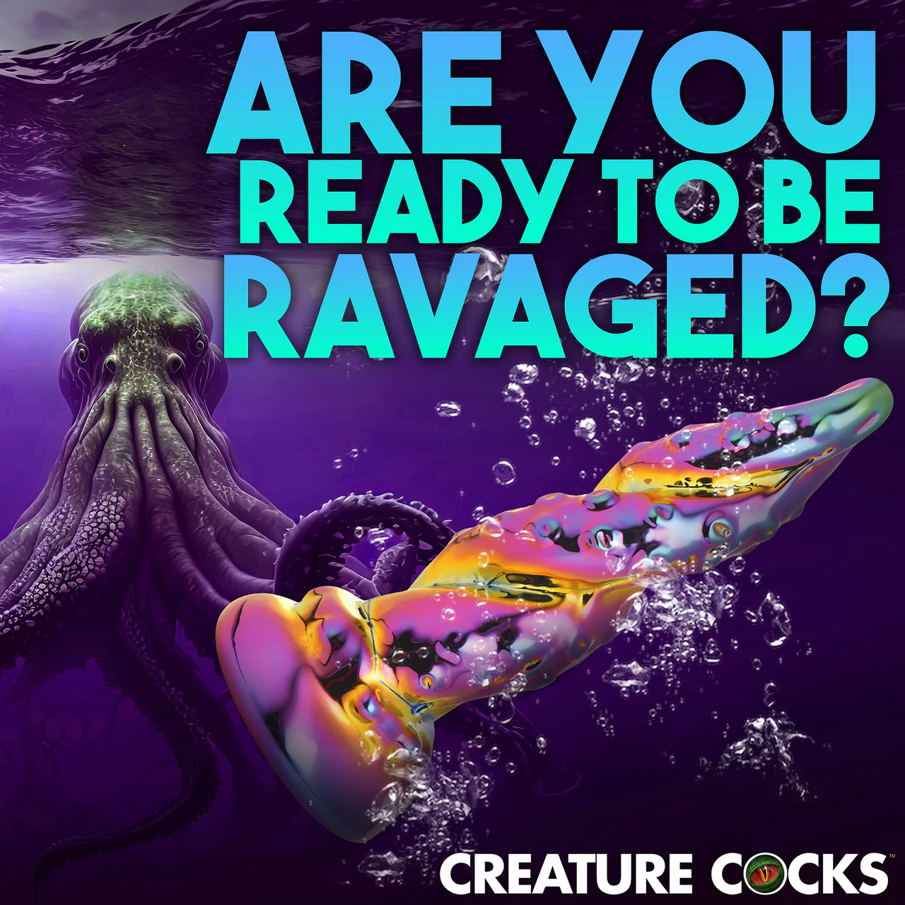 Enchantress 6.25" Rainbow Glass Dildo By Creature Cocks - Image 5