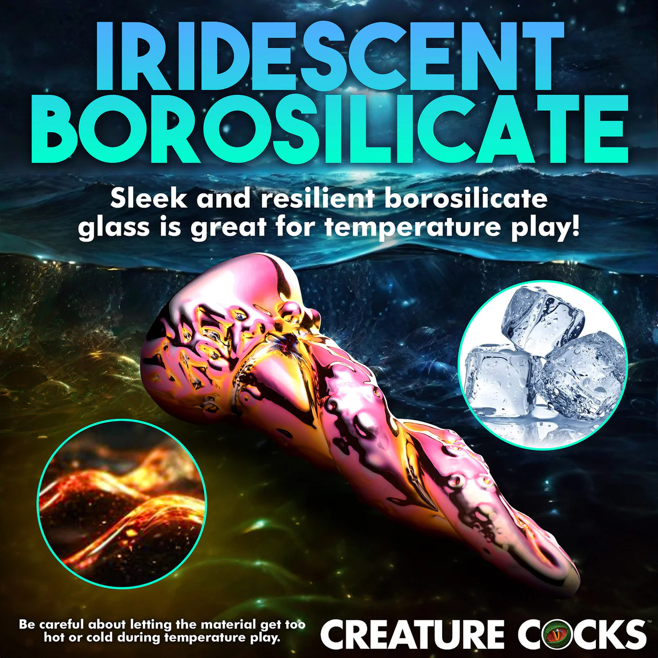 Enchantress 6.25" Rainbow Glass Dildo By Creature Cocks - Image 7