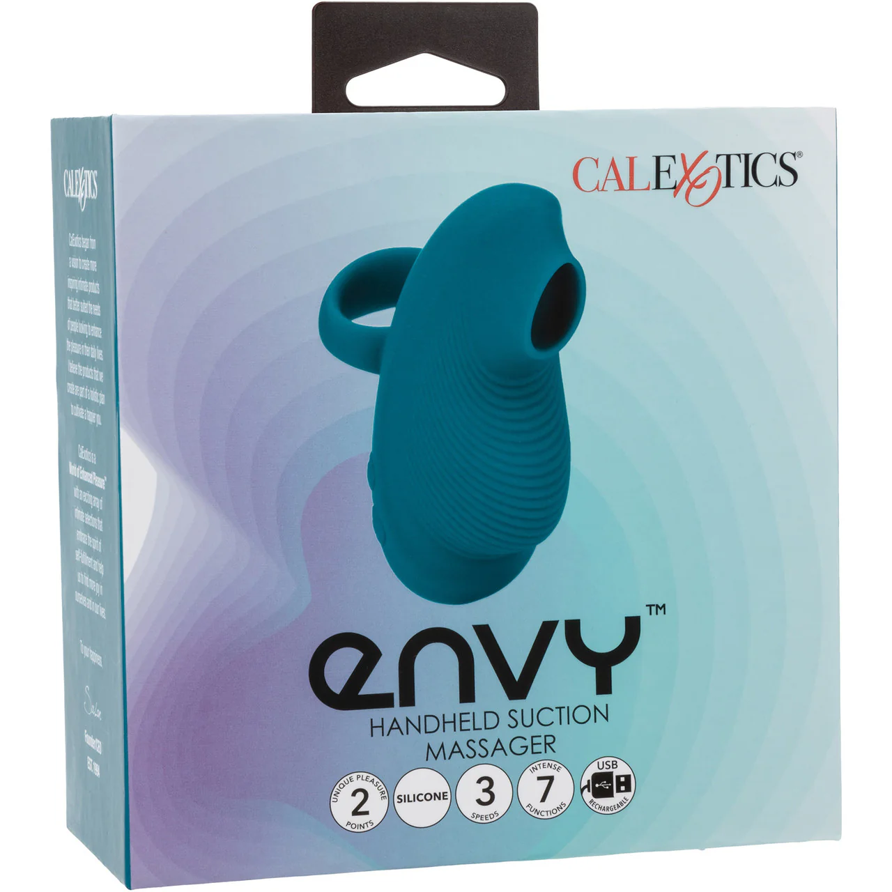 Envy Handheld Suction Massager Rechargeable Silicone Finger Vibrator By CalExotics - Image 10