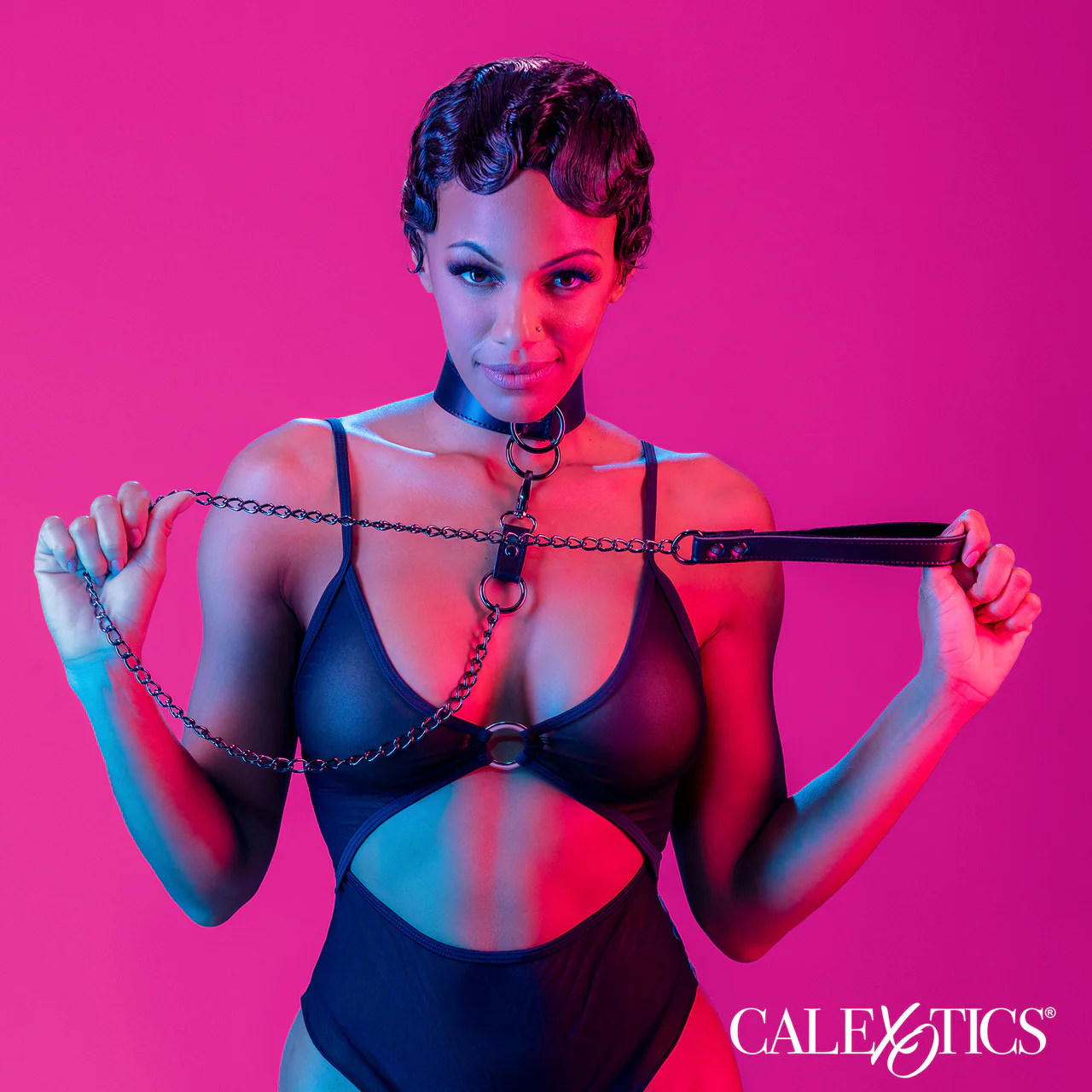 Euphoria Collection Collar With Chain Leash By CalExotics - Image 7