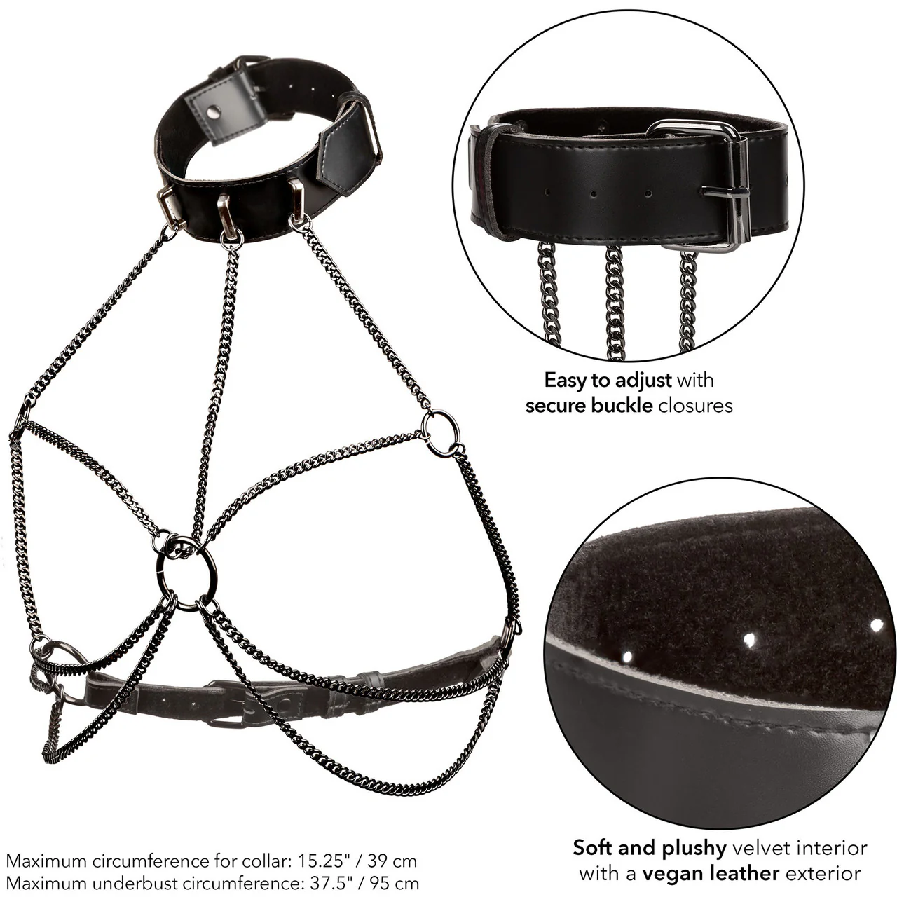 Euphoria Collection Multi Chain Collar Harness By CalExotics - Image 5