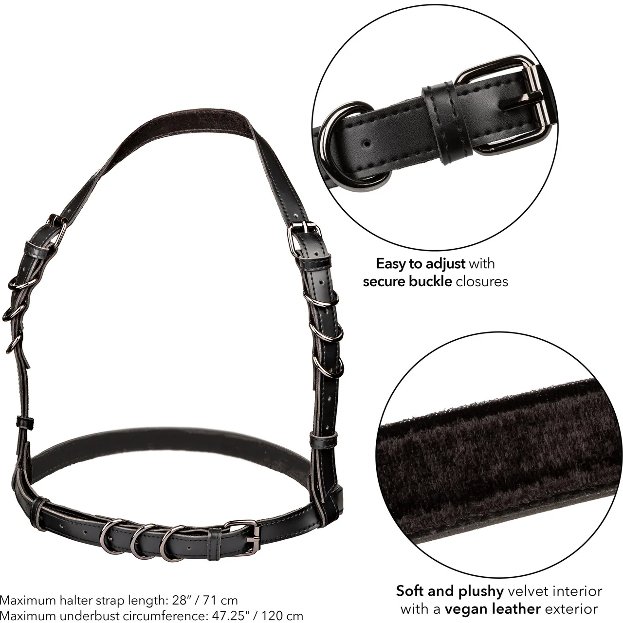 Euphoria Collection Plus Size Halter Buckle Harness By CalExotics - Image 4