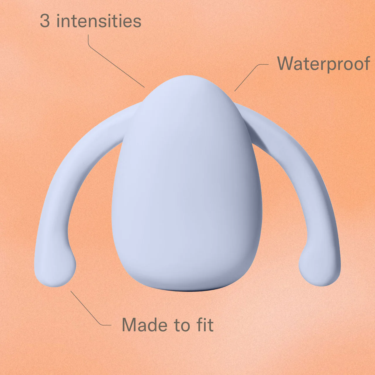 Eva Silicone Rechargeable Wearable Hands Free Vibrator by Dame - Ice Blue - Image 5