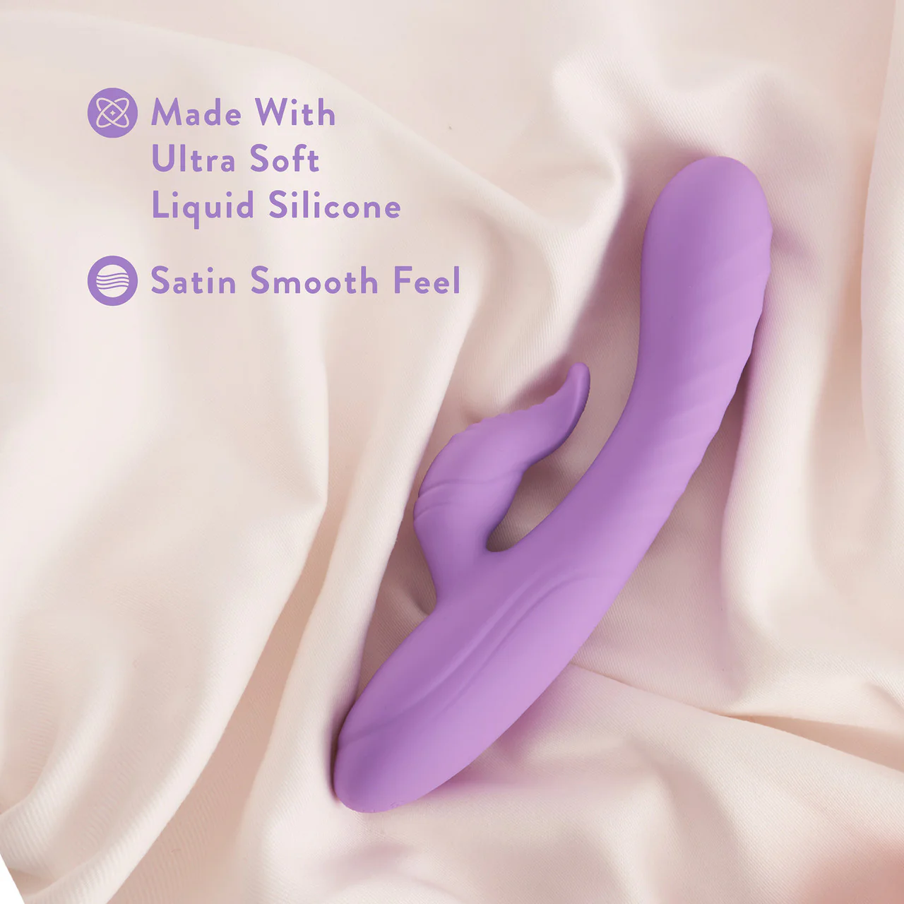 Evelyn Rechargeable Waterproof Silicone Dual Stimulation Vibrator By Blush - Purple - Image 5