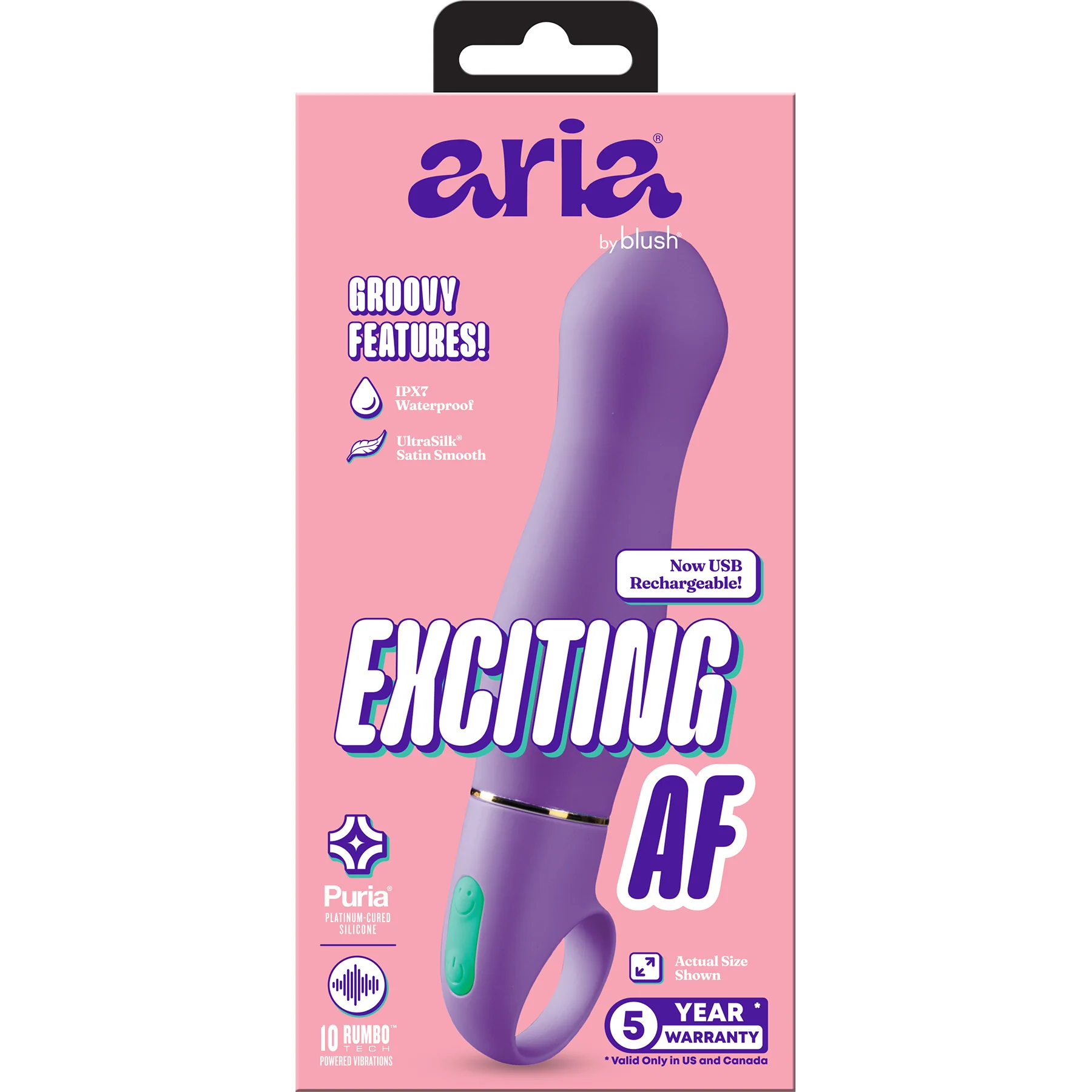ARIA® Exciting AF 2.0 Rechargeable Silicone Vibrator By Blush - Image 14