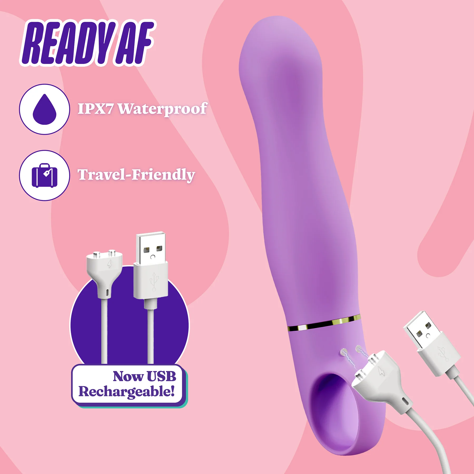 ARIA® Exciting AF 2.0 Rechargeable Silicone Vibrator By Blush - Image 6