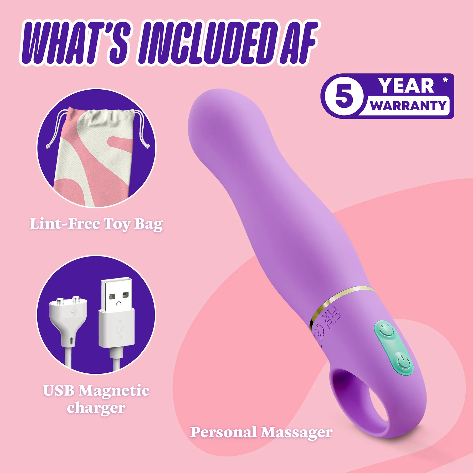 ARIA® Exciting AF 2.0 Rechargeable Silicone Vibrator By Blush - Image 8