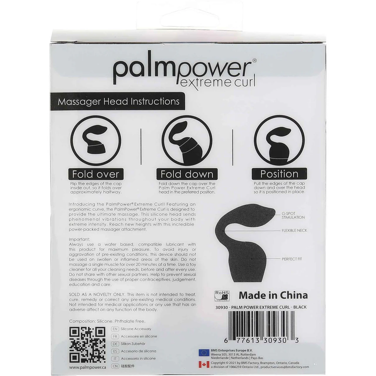 Extreme Curl Silicone Attachment For The PalmPower Extreme Wand Massager - Black - Image 5