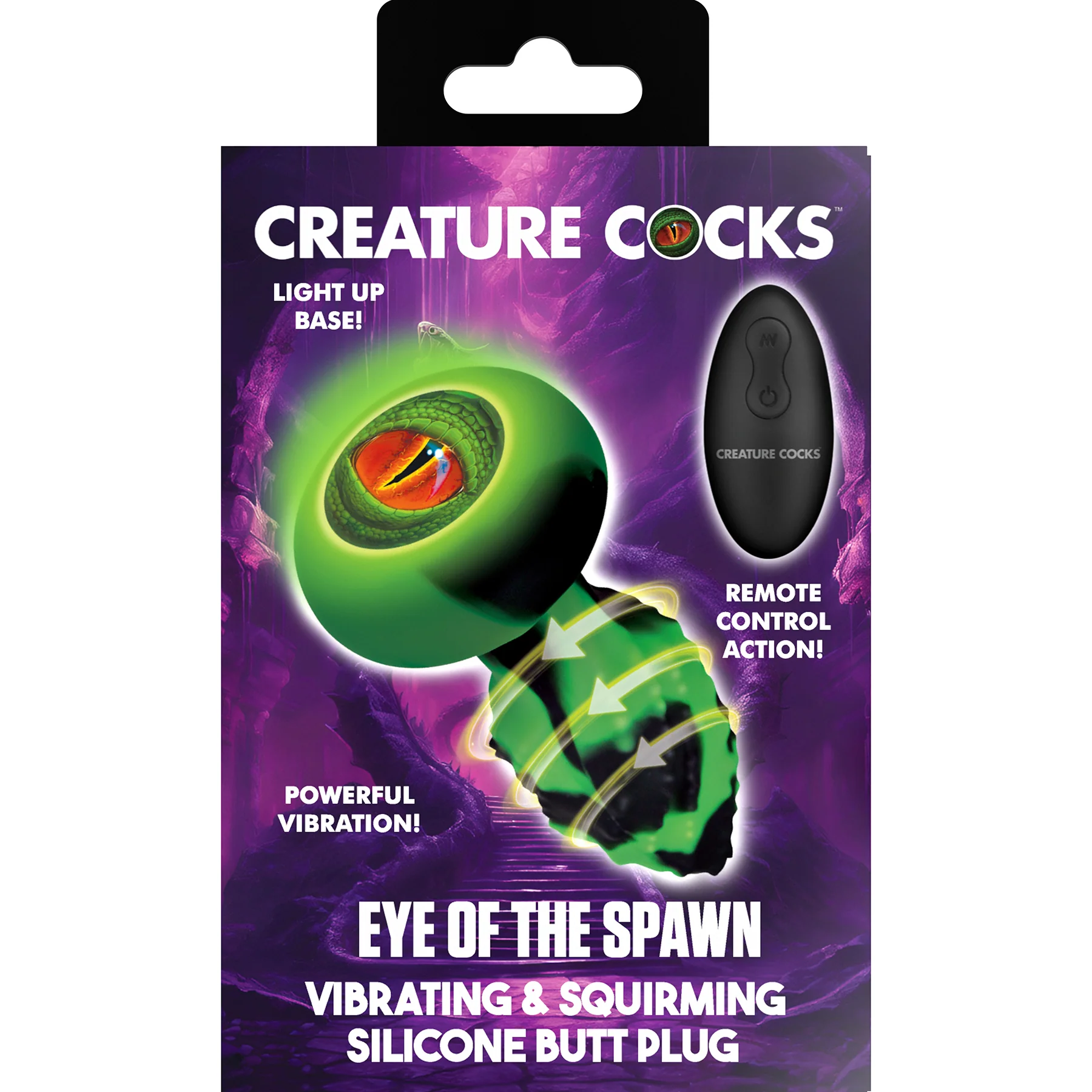Eye Of The Spawn Vibrating & Squirming Silicone Butt Plug By Creature Cocks - Image 11