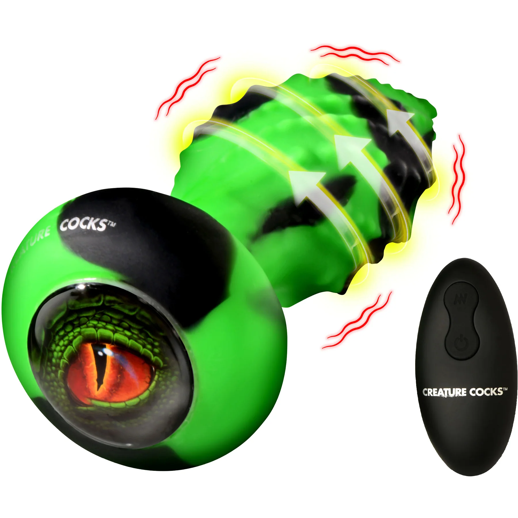 Eye Of The Spawn Vibrating & Squirming Silicone Butt Plug By Creature Cocks - Image 7