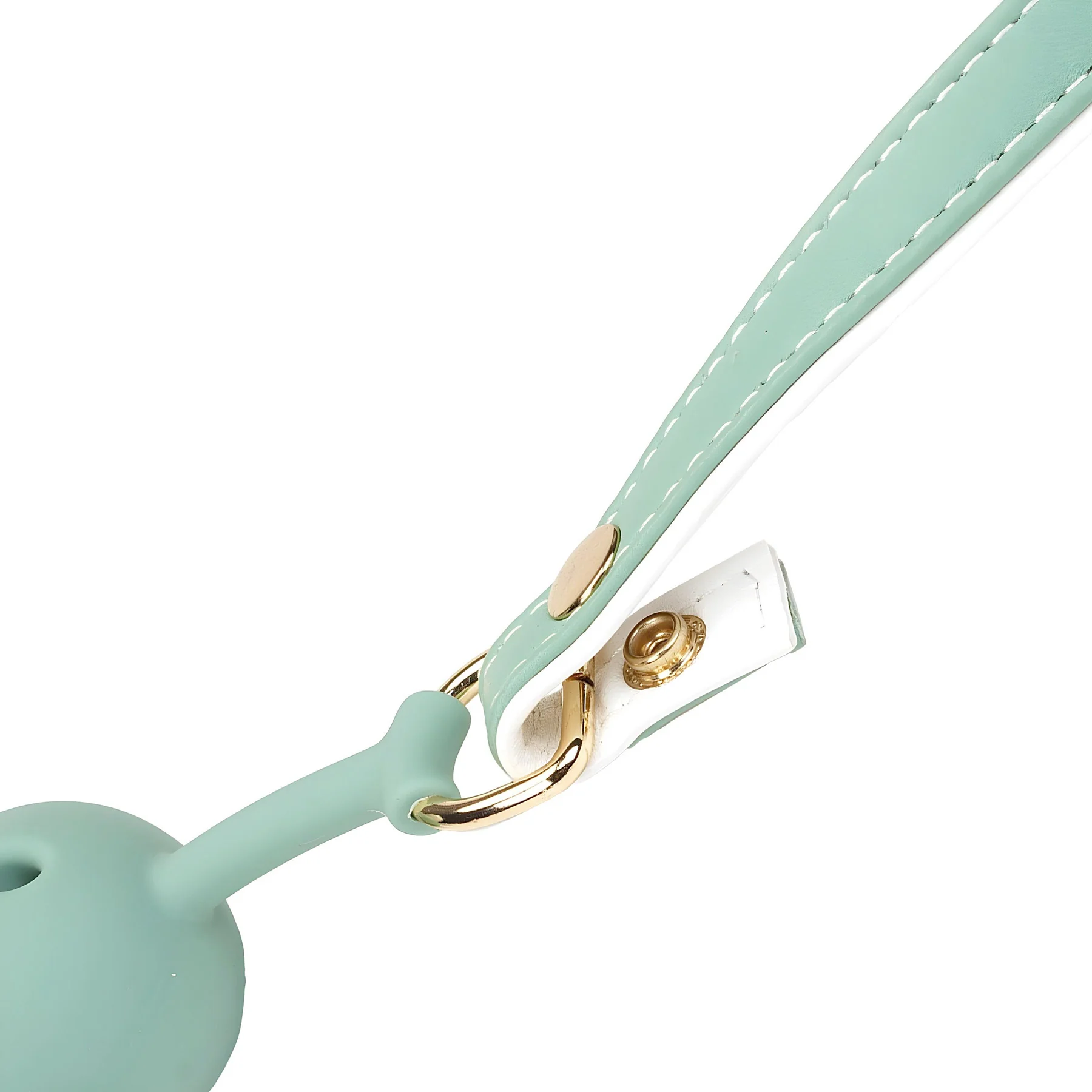 Fairy White & Green Breathable Silicone Ball Gag With Leather Straps By Liebe Seele - Image 5