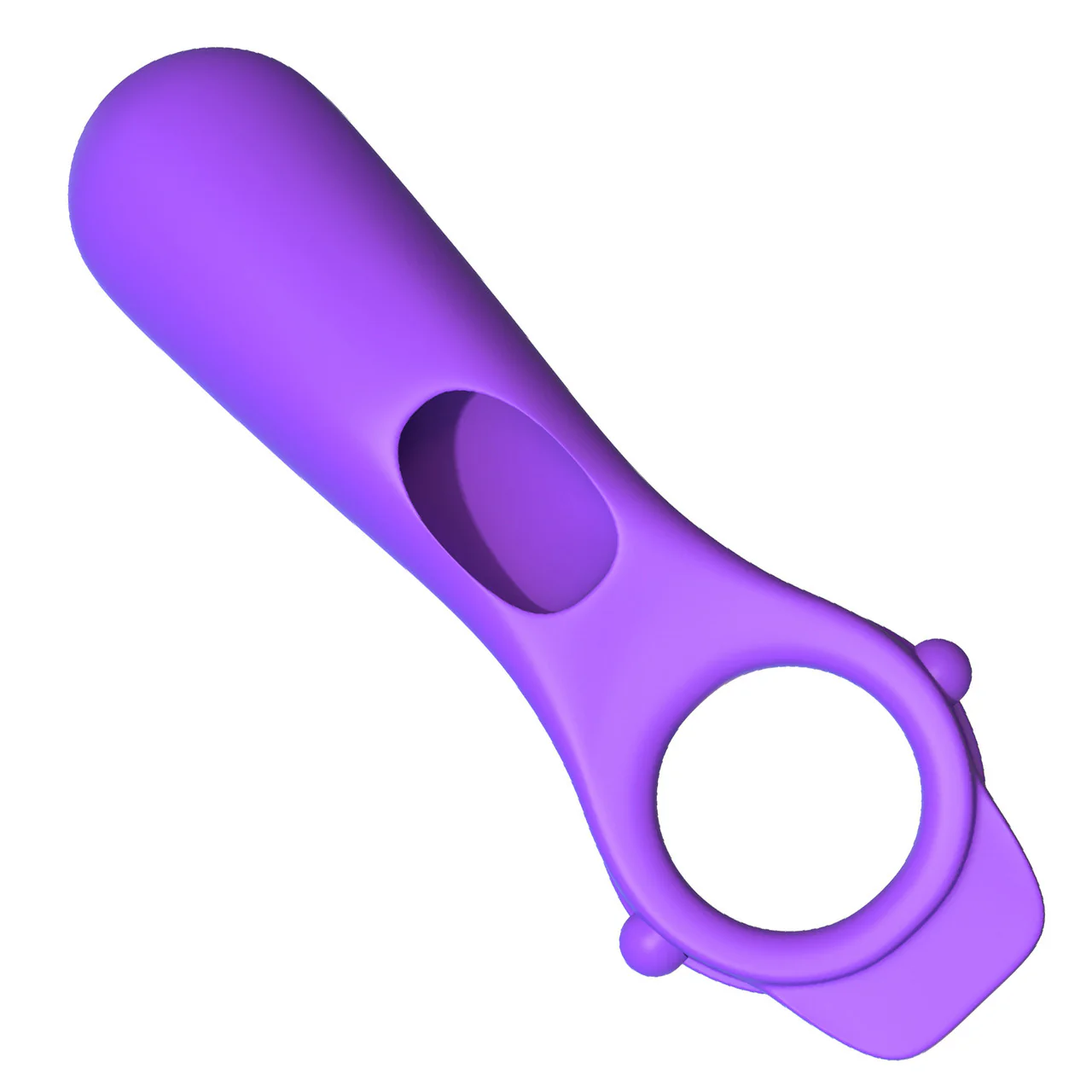 Fantasy C-Ringz Silicone Ride N' Glide Couples Ring By Pipedream - Purple - Image 3