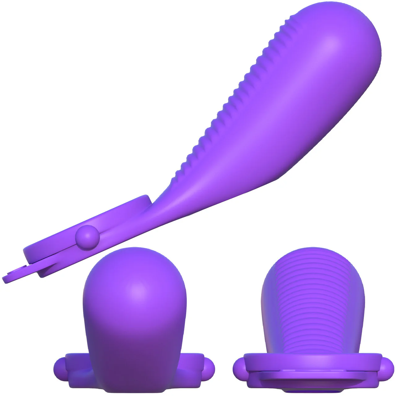 Fantasy C-Ringz Silicone Ride N' Glide Couples Ring By Pipedream - Purple - Image 4