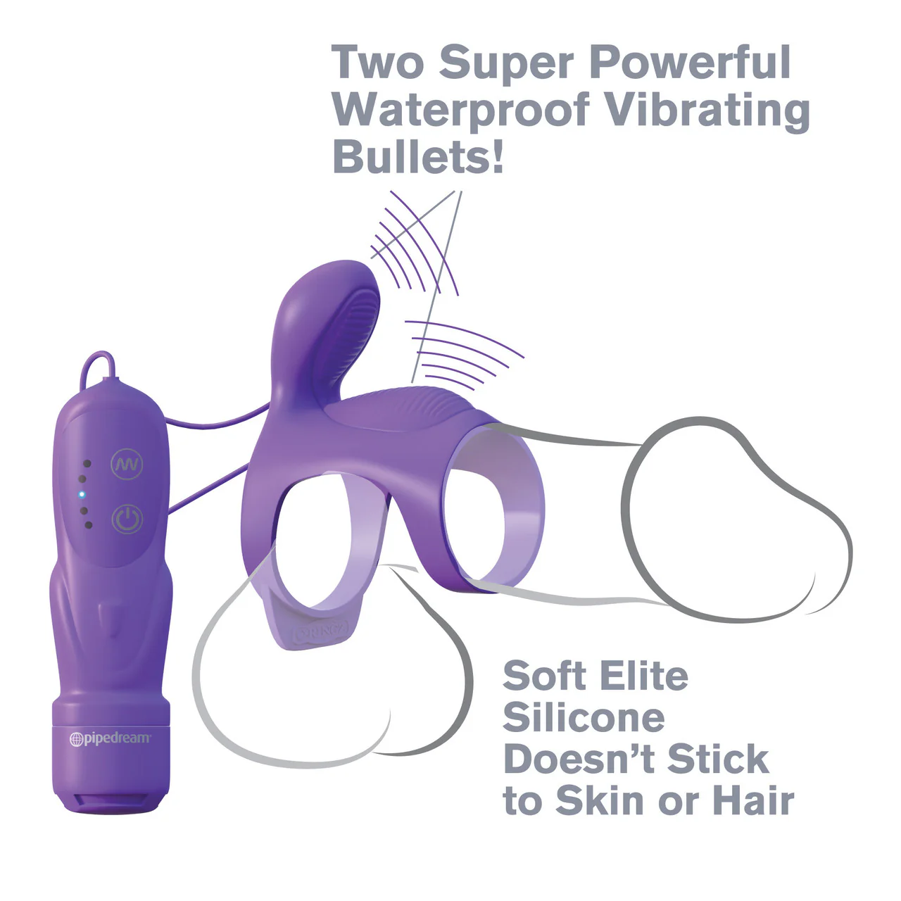 Fantasy C-Ringz Silicone Ultimate Couples Cage By Pipedream - Purple - Image 4