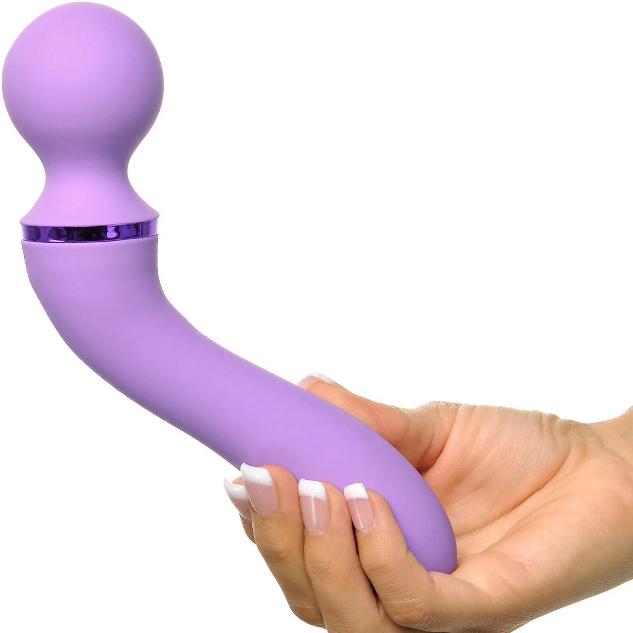 Fantasy For Her Silicone Rechargeable Duo Wand Massage-Her - Dual Function Wand With G-Spot Vibrator - Image 4