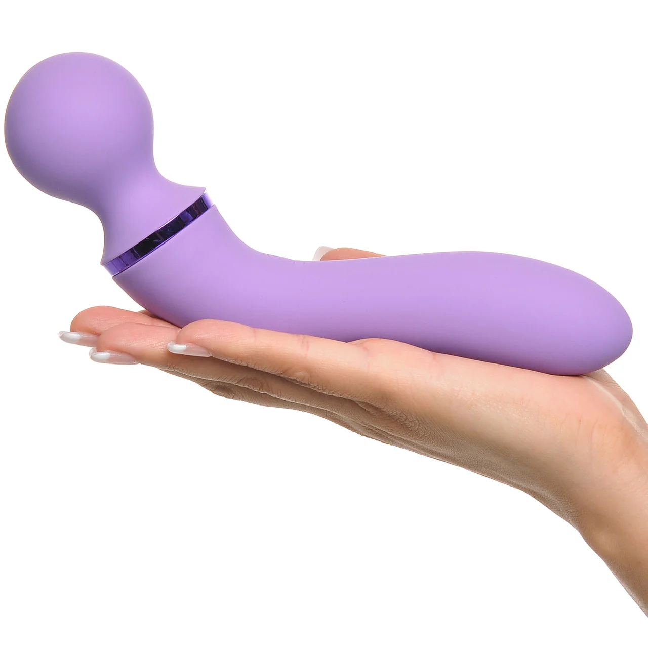 Fantasy For Her Silicone Rechargeable Duo Wand Massage-Her - Dual Function Wand With G-Spot Vibrator - Image 5