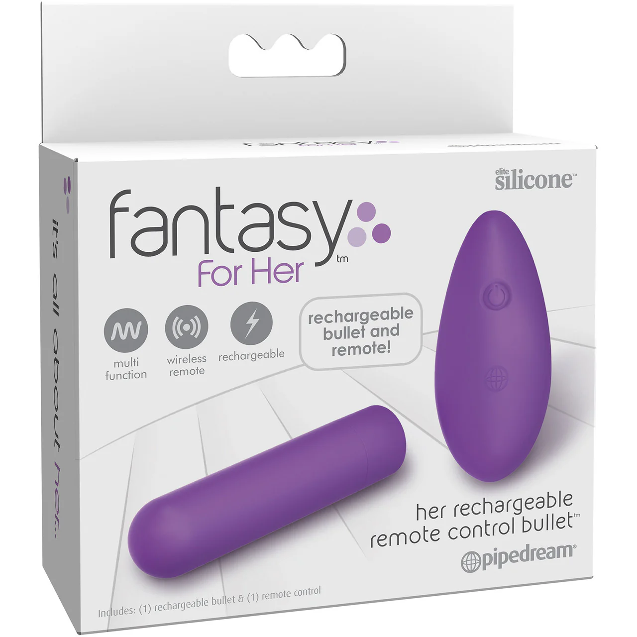 Fantasy For Her Silicone Rechargeable Remote Control Bullet Vibrator - Image 6