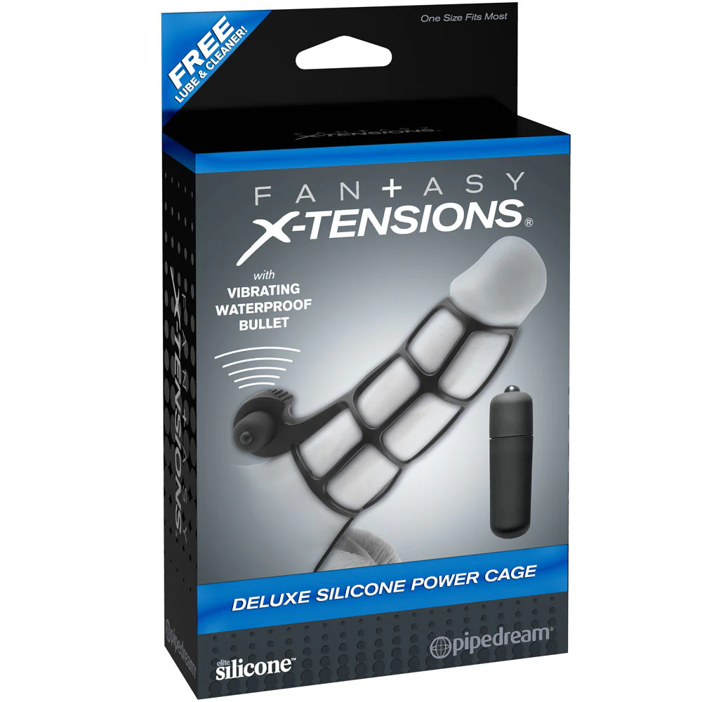 Fantasy X-tensions Deluxe Silicone Power Cock Cage - Black - Image 3