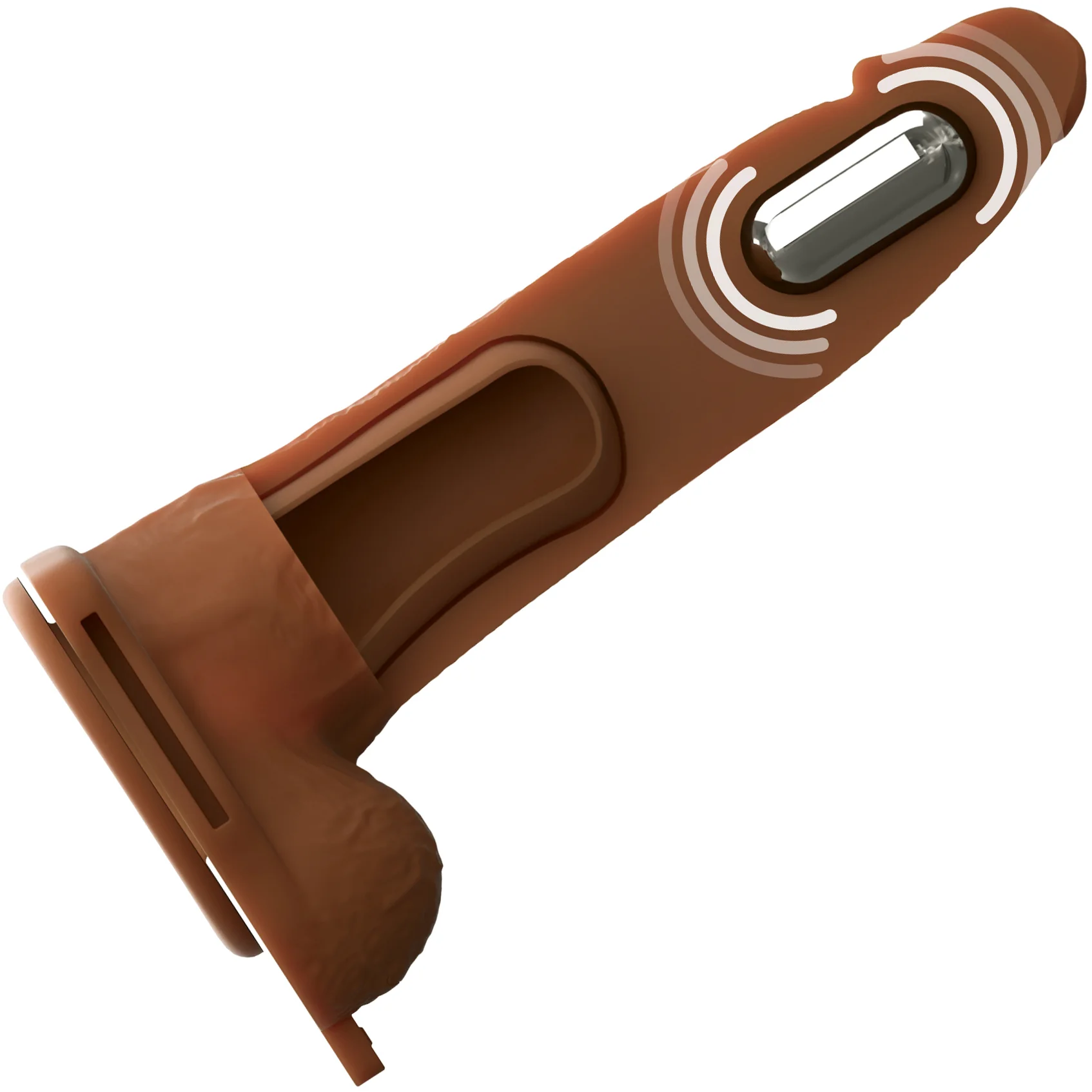 Fantasy X-Tensions Elite Vibrating Silicone Dual Density 7" Hollow Strap-On Dildo - Image 16