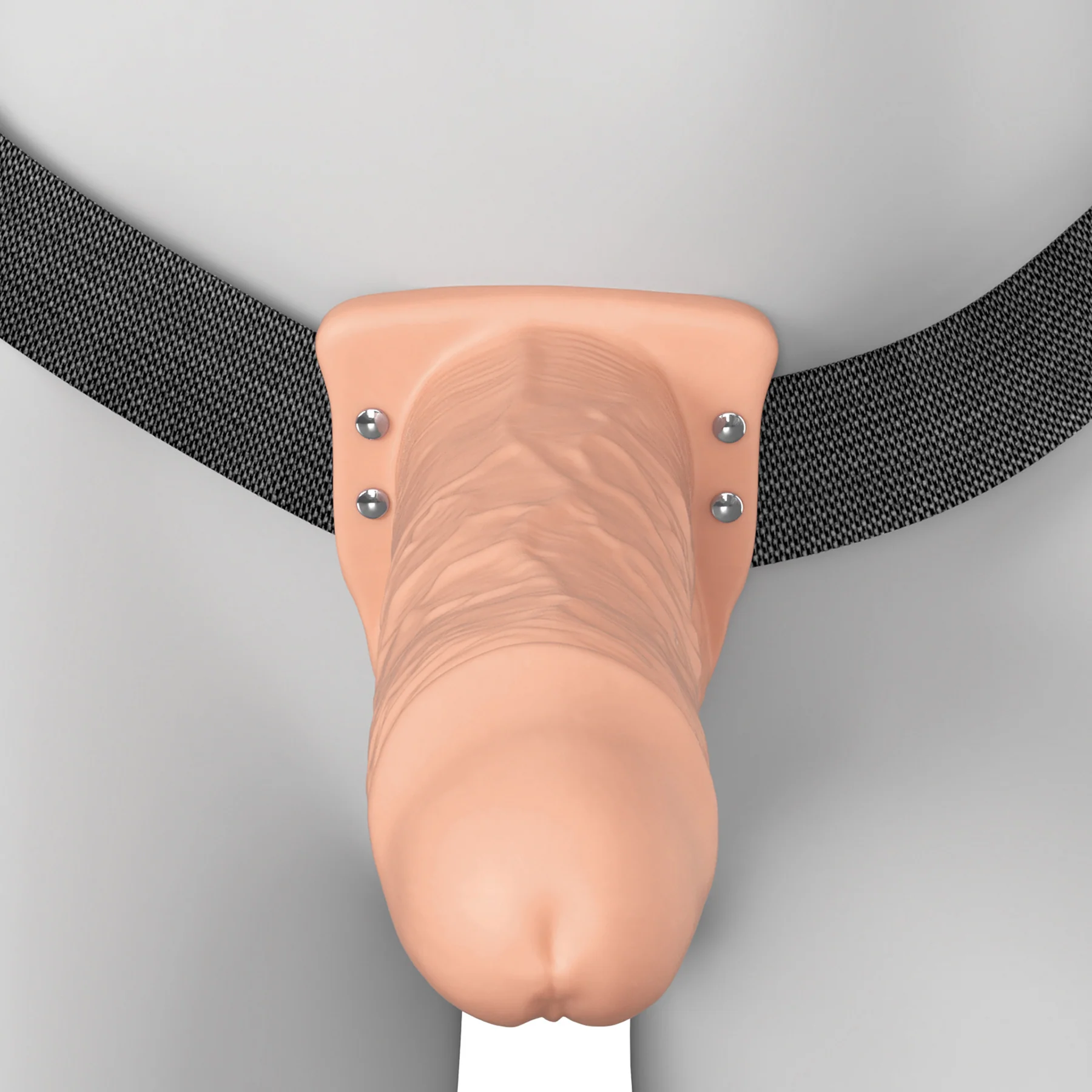 Fantasy X-Tensions Elite Vibrating Silicone Dual Density 8" Hollow Strap-On Dildo - Image 6