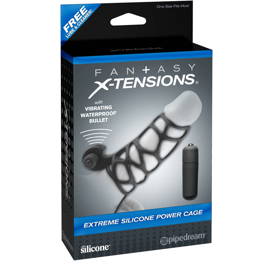 Fantasy X-tensions Extreme Silicone Power Cock Cage - Black - Image 3
