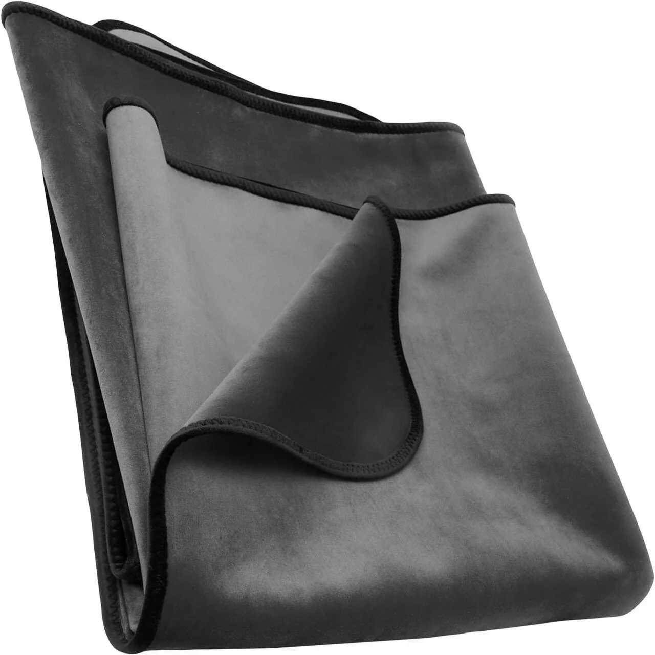 Fascinator King Size Throw Moisture-Proof Sensual Blanket - Microvelvet Platinum 80" x 76" - Image 3