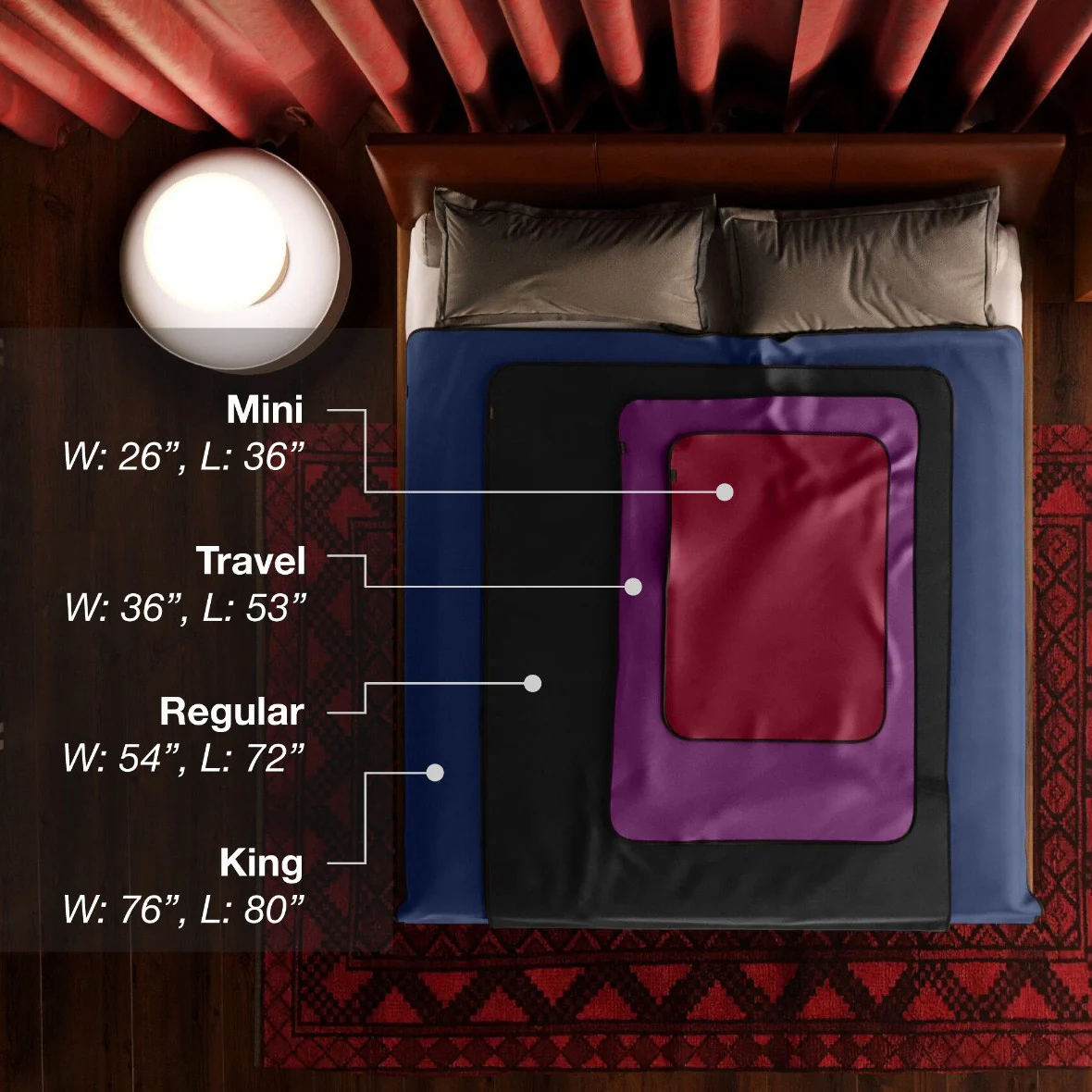 Fascinator Mini Throw Moisture-Proof Sensual Blanket - Microvelvet Black 36" x 26" - Image 5